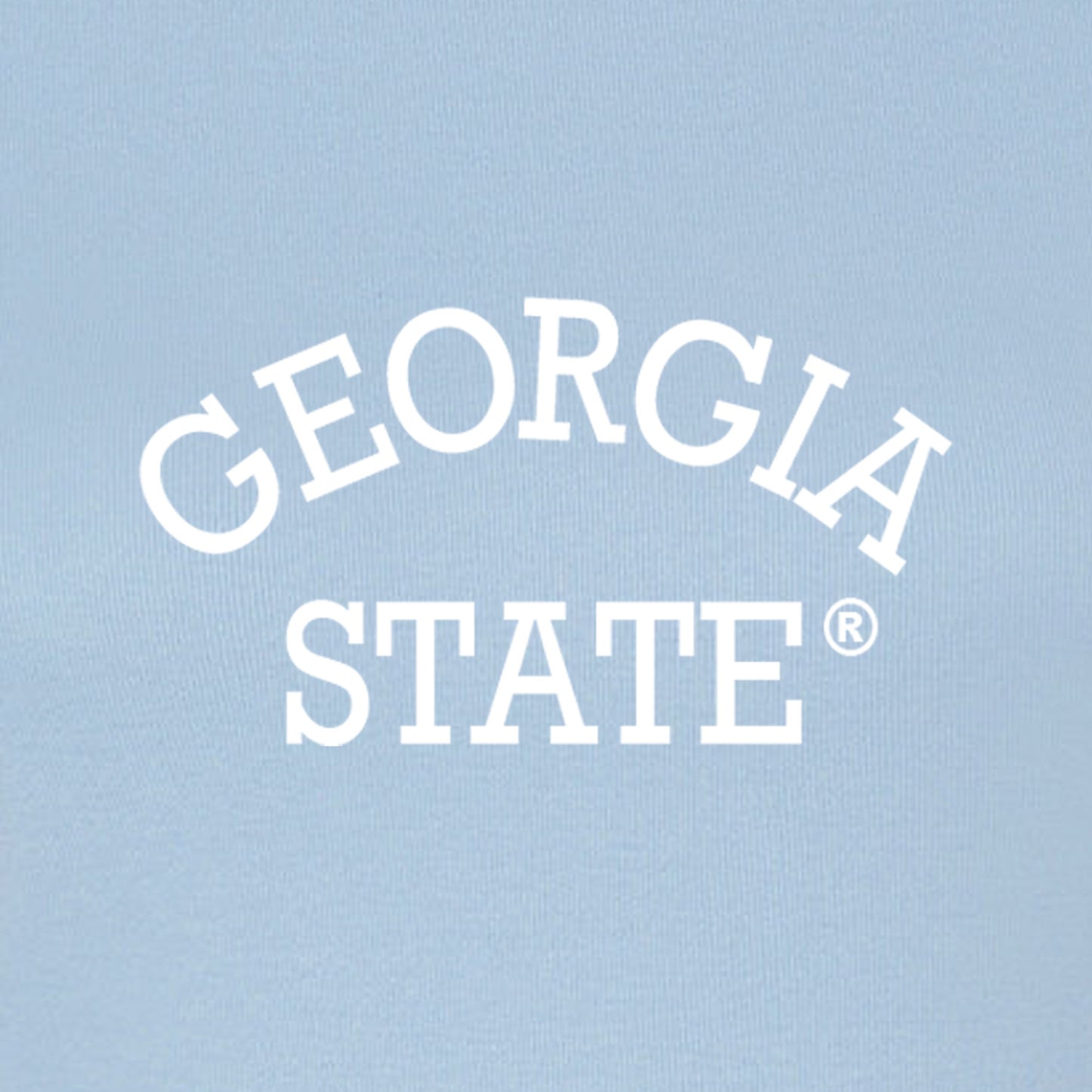 Georgia State University Women's Micro Rib Baby Tee-Baby Blue