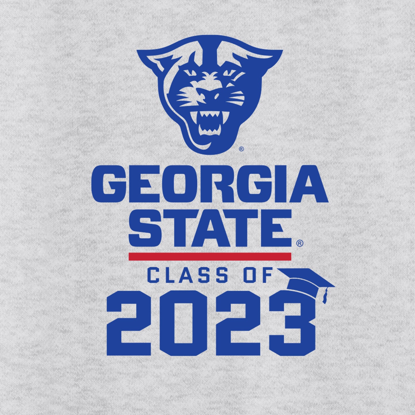 Class Of 2023 Panthers Georgia State 50 Cotton/50 Poly T-Shirt- Ash