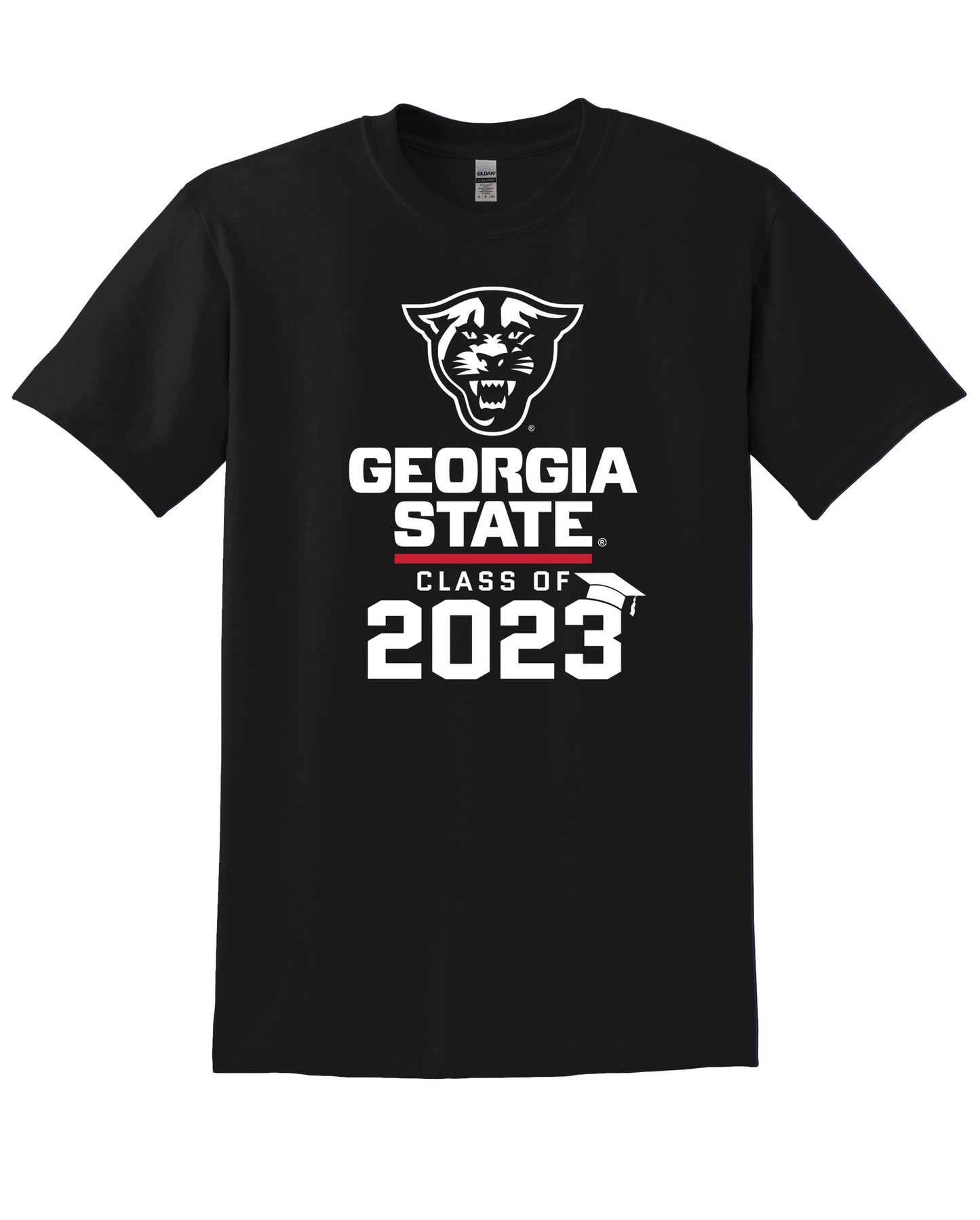 Class Of 2023 Panthers Georgia State 50 Cotton/50 Poly T-Shirt- Black