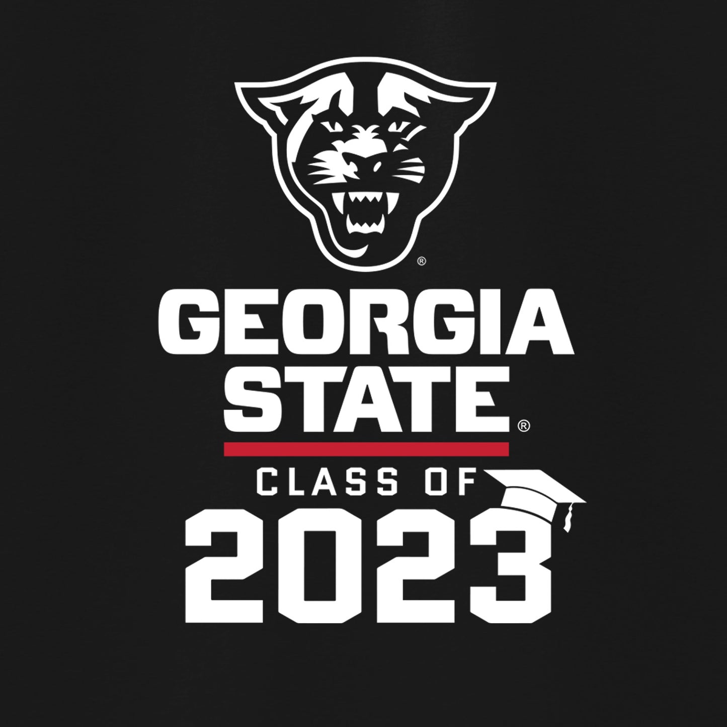 Class Of 2023 Panthers Georgia State 50 Cotton/50 Poly T-Shirt- Black