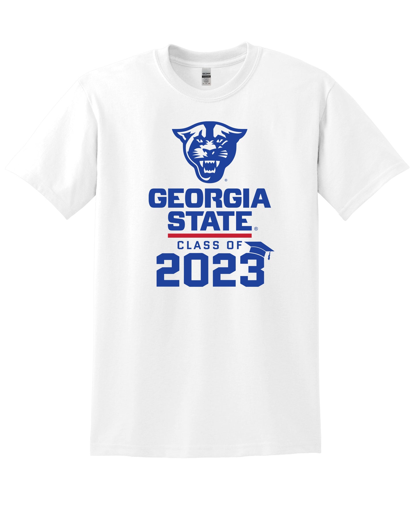 Class Of 2023 Panthers Georgia State 50 Cotton/50 Poly T-Shirt- White