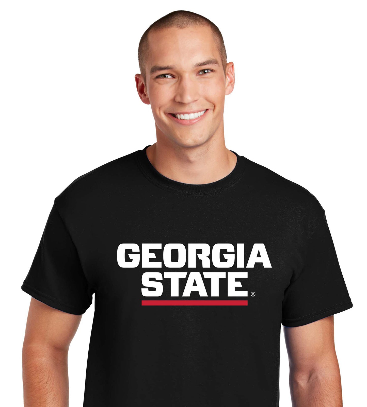 Georgia State 50 Cotton/50 Poly T-Shirt-Black