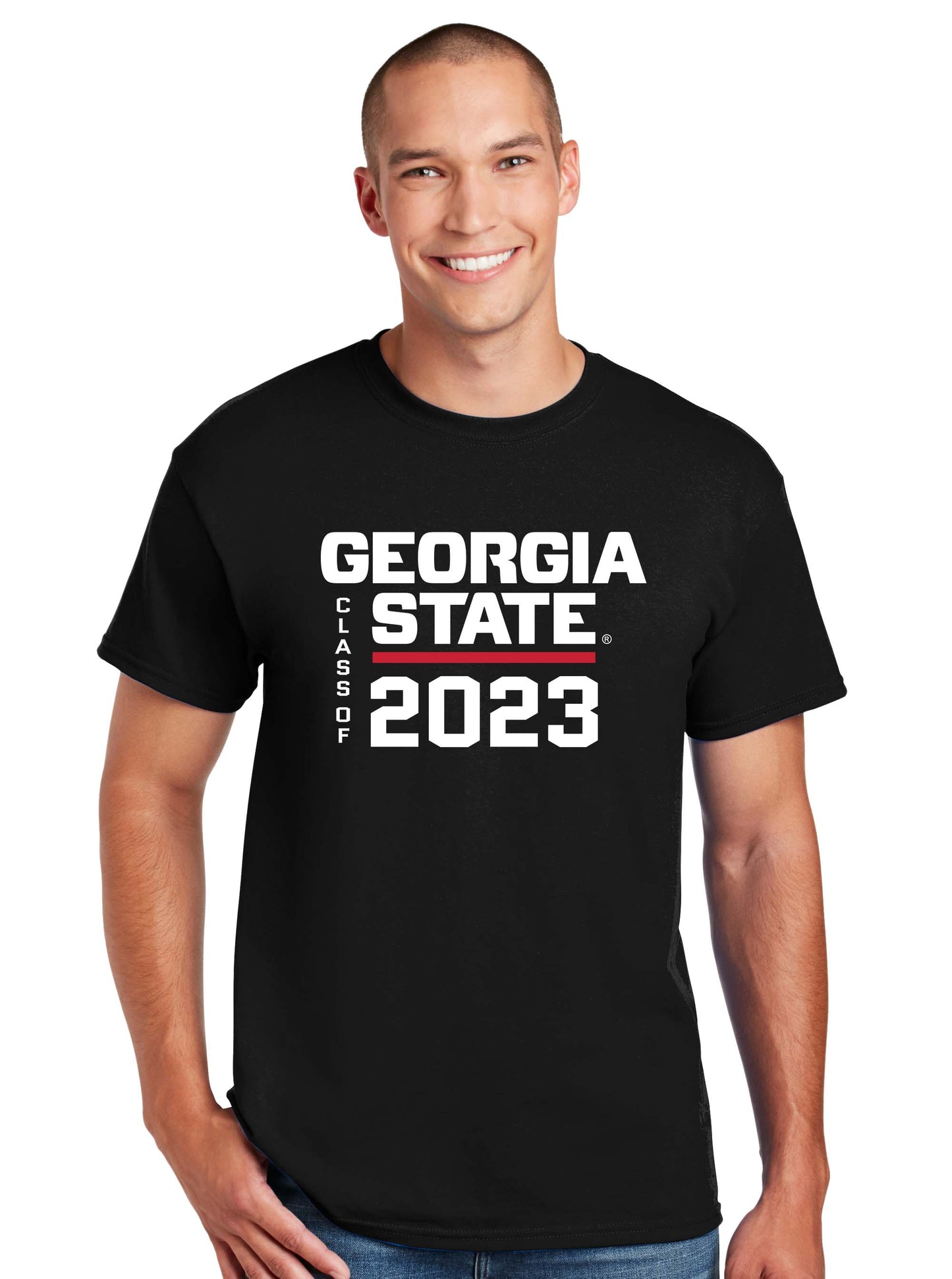 Class Of 2023 Georgia State 50 Cotton/50 Poly T-Shirt-Black