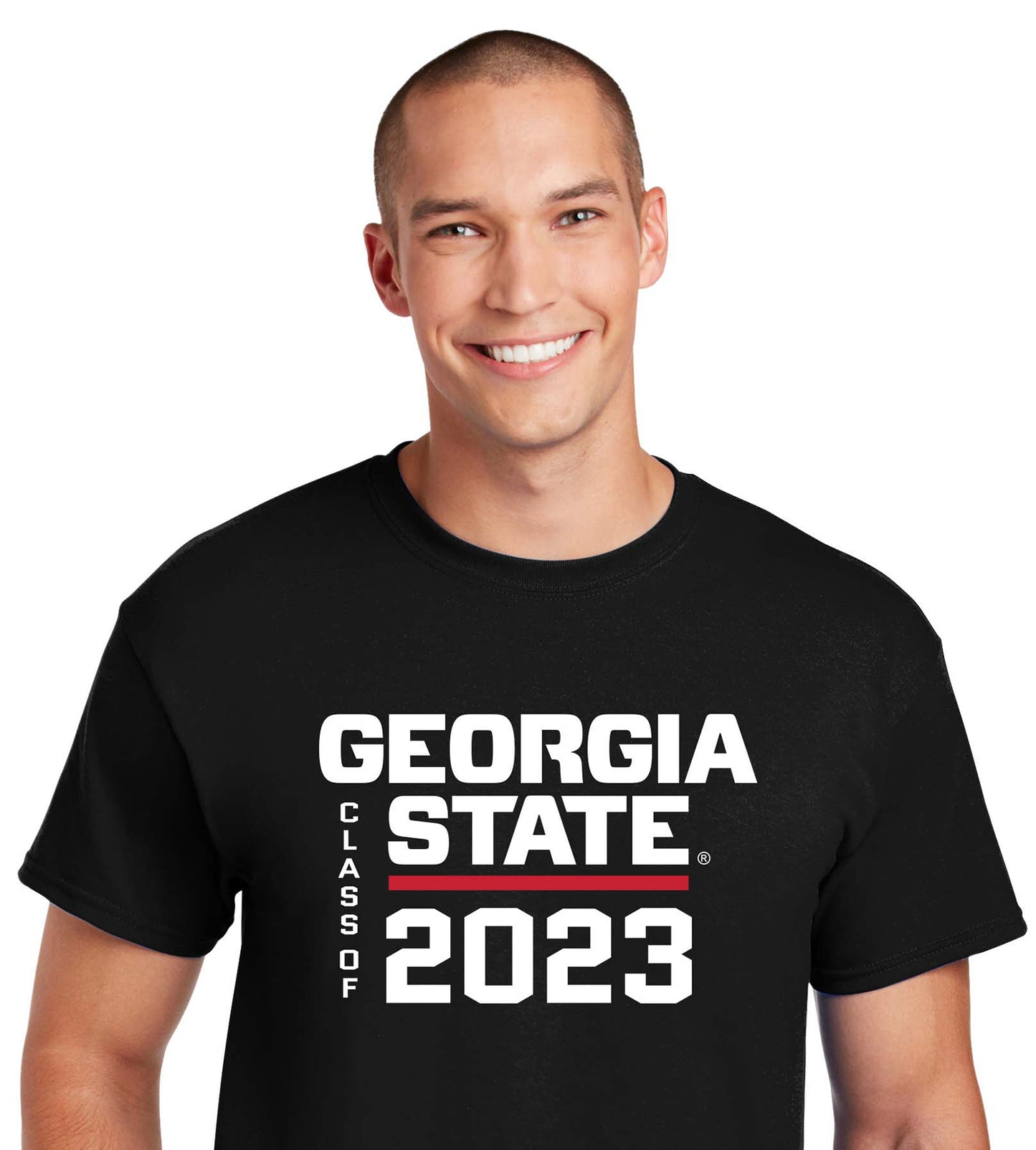 Class Of 2023 Georgia State 50 Cotton/50 Poly T-Shirt-Black