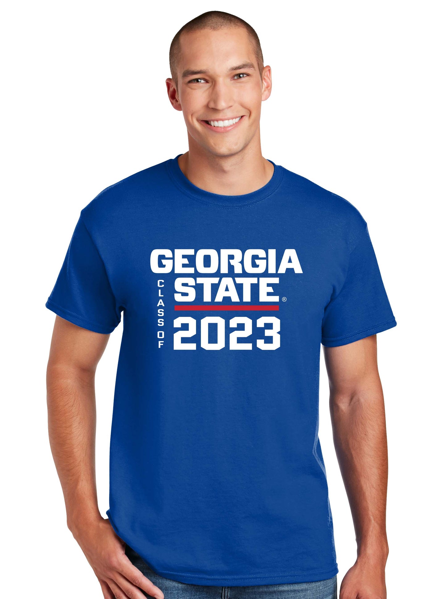 Class Of 2023 Georgia State 50 Cotton/50 Poly T-Shirt-Royal
