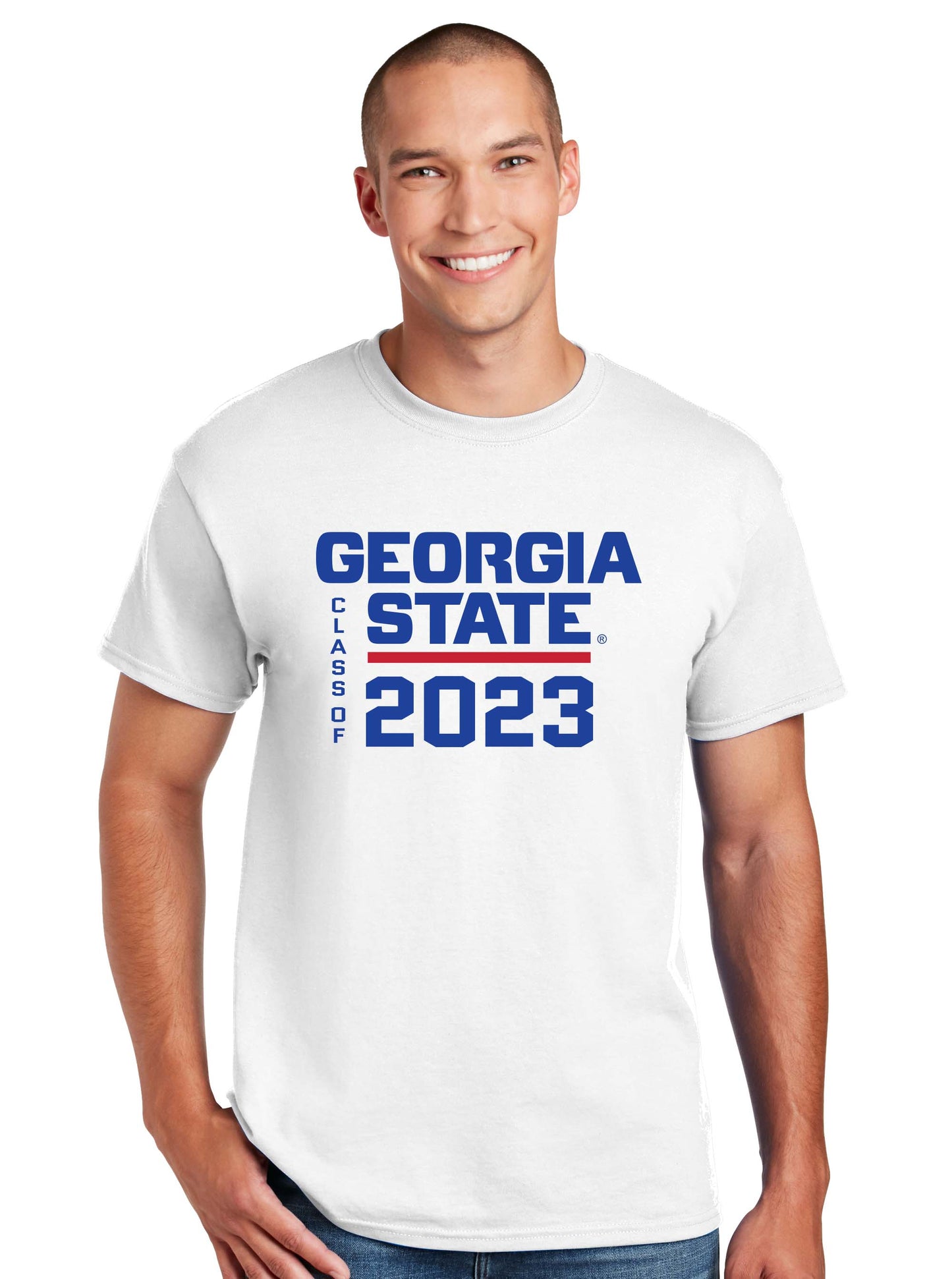 Class Of 2023 Georgia State 50 Cotton/50 Poly T-Shirt-White