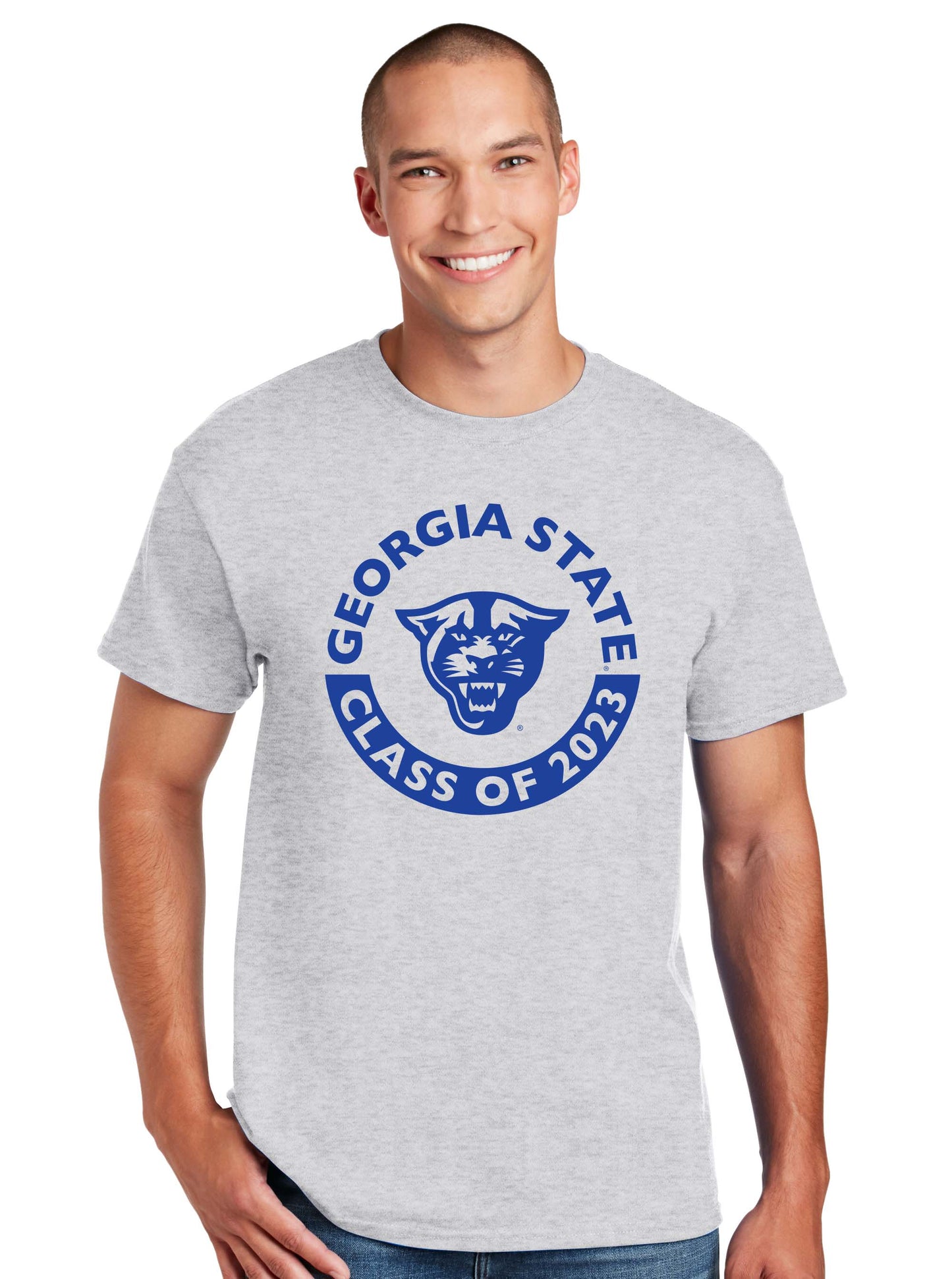 Class Of 2023 Georgia State, Panthers, 50 Cotton/50 Poly T-Shirt- Ash