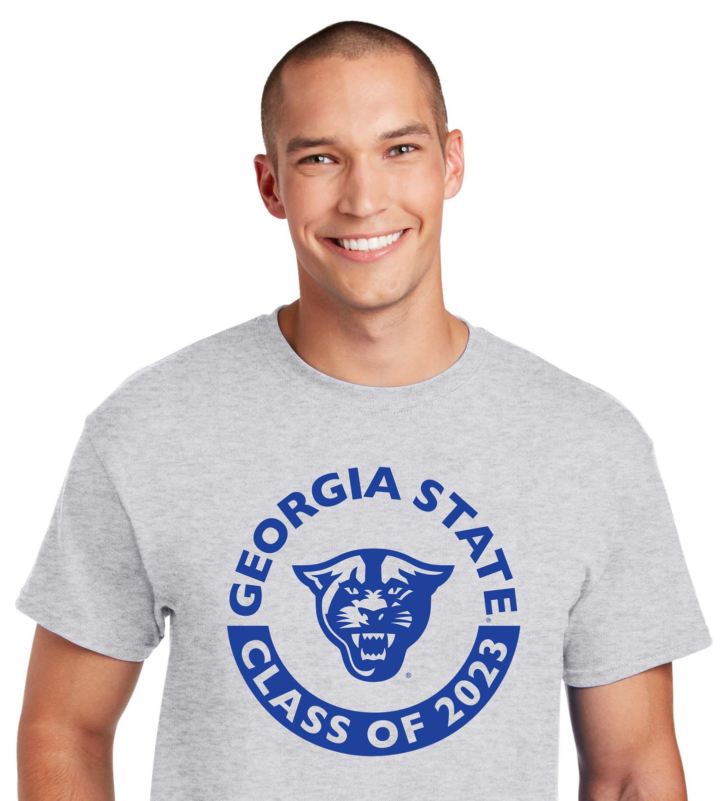 Class Of 2023 Georgia State, Panthers, 50 Cotton/50 Poly T-Shirt- Ash