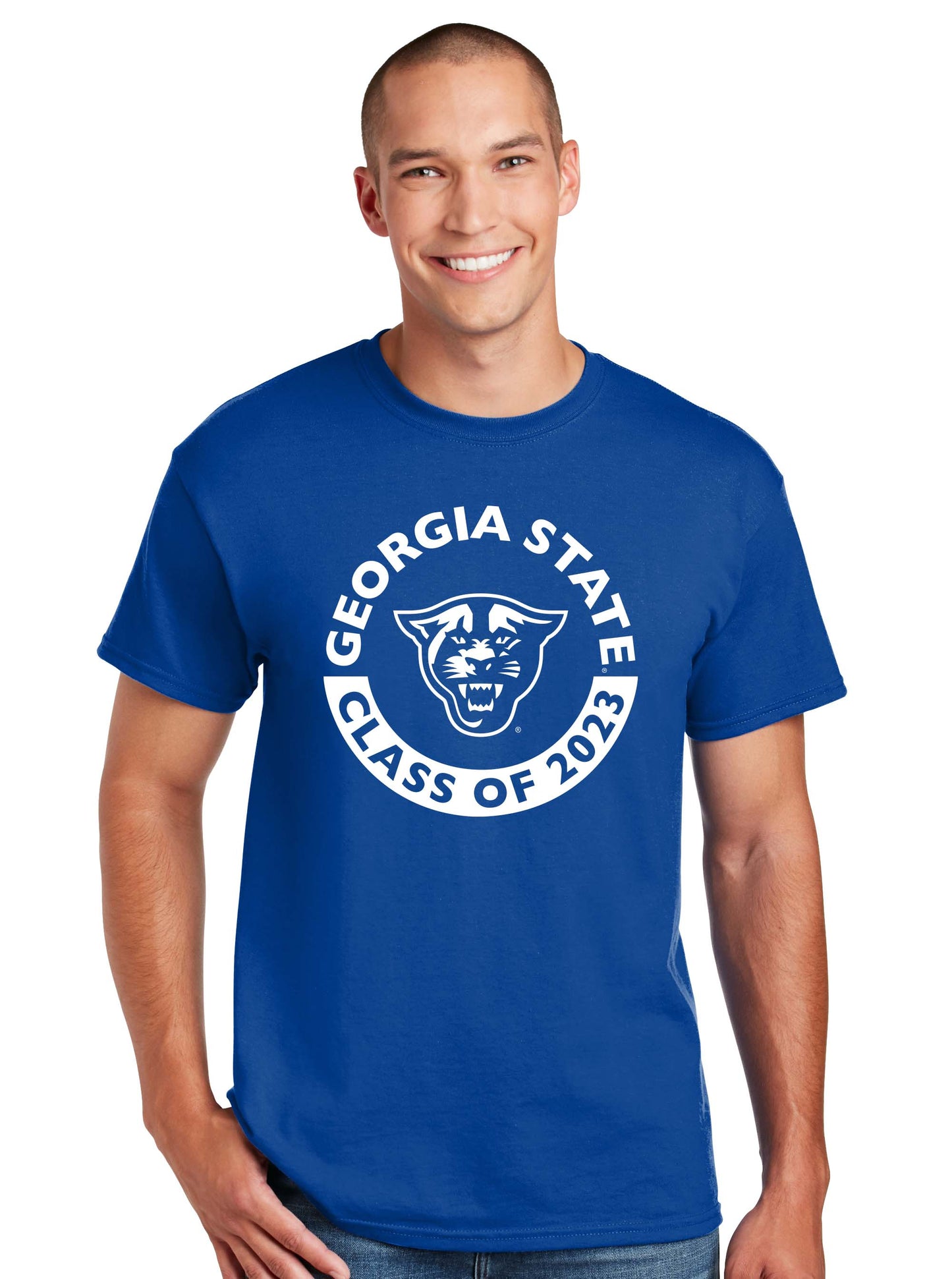 Class Of 2023 Georgia State, Panthers, 50 Cotton/50 Poly T-Shirt- Royal