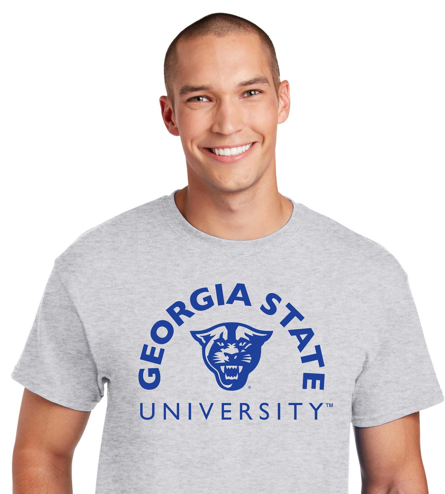 Georgia State Panthers 50 Cotton/50 Poly T-Shirt-Ash