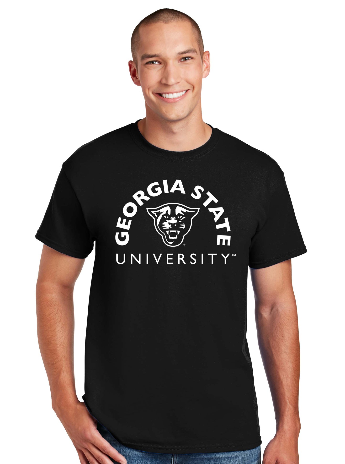 Georgia State Panthers 50 Cotton/50 Poly T-Shirt-Black
