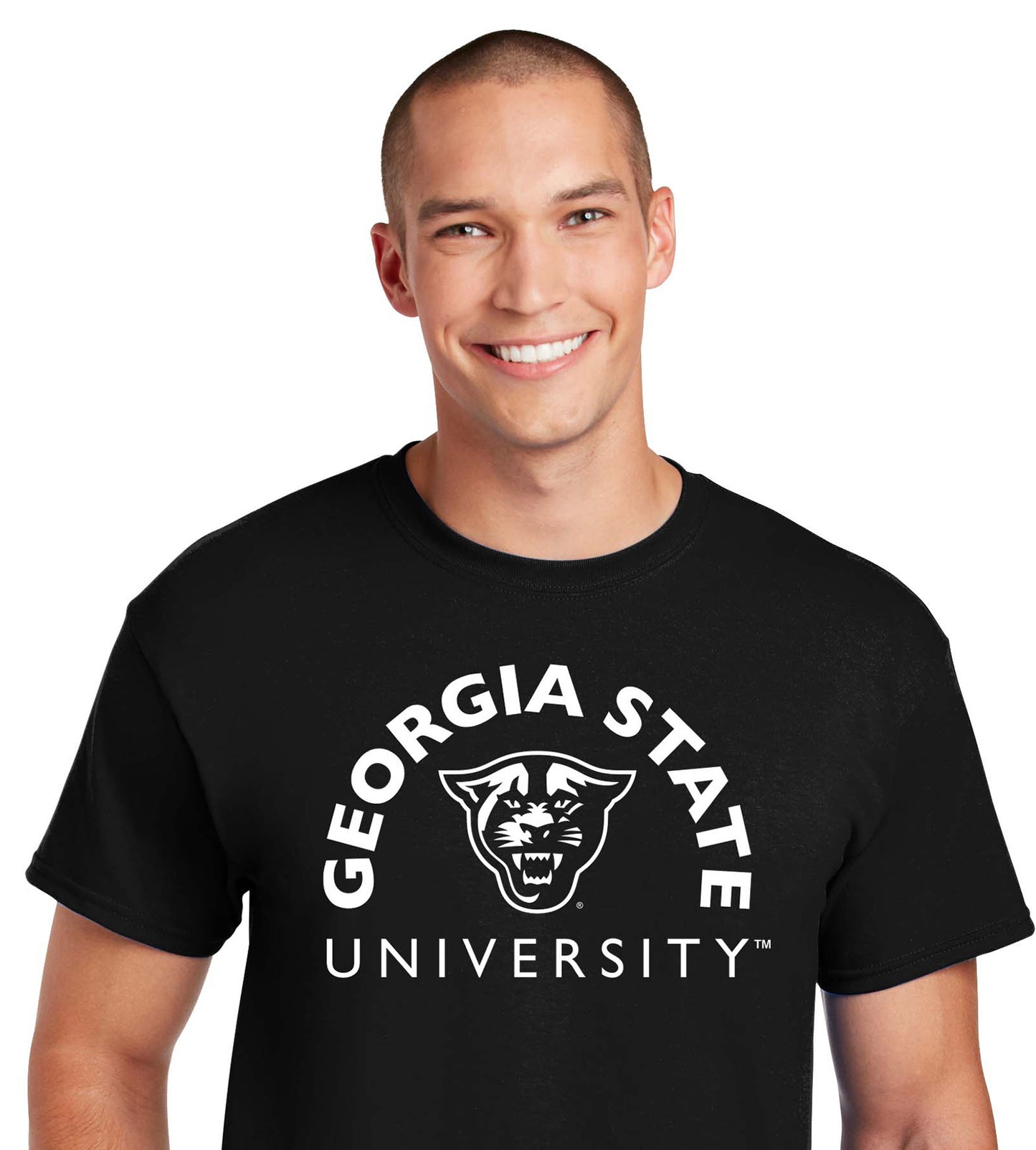 Georgia State Panthers 50 Cotton/50 Poly T-Shirt-Black