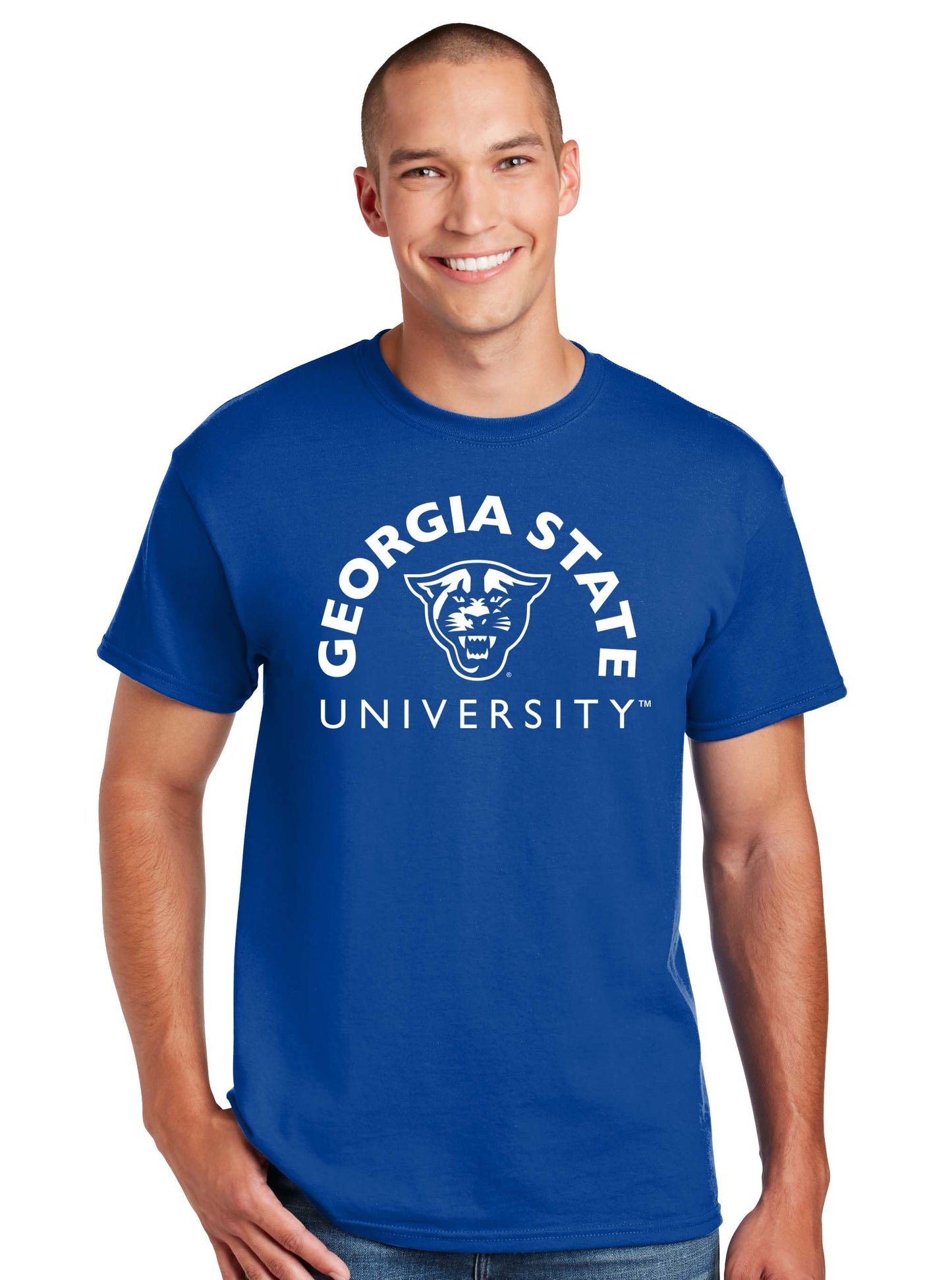 Georgia State Panthers 50 Cotton/50 Poly T-Shirt-Royal