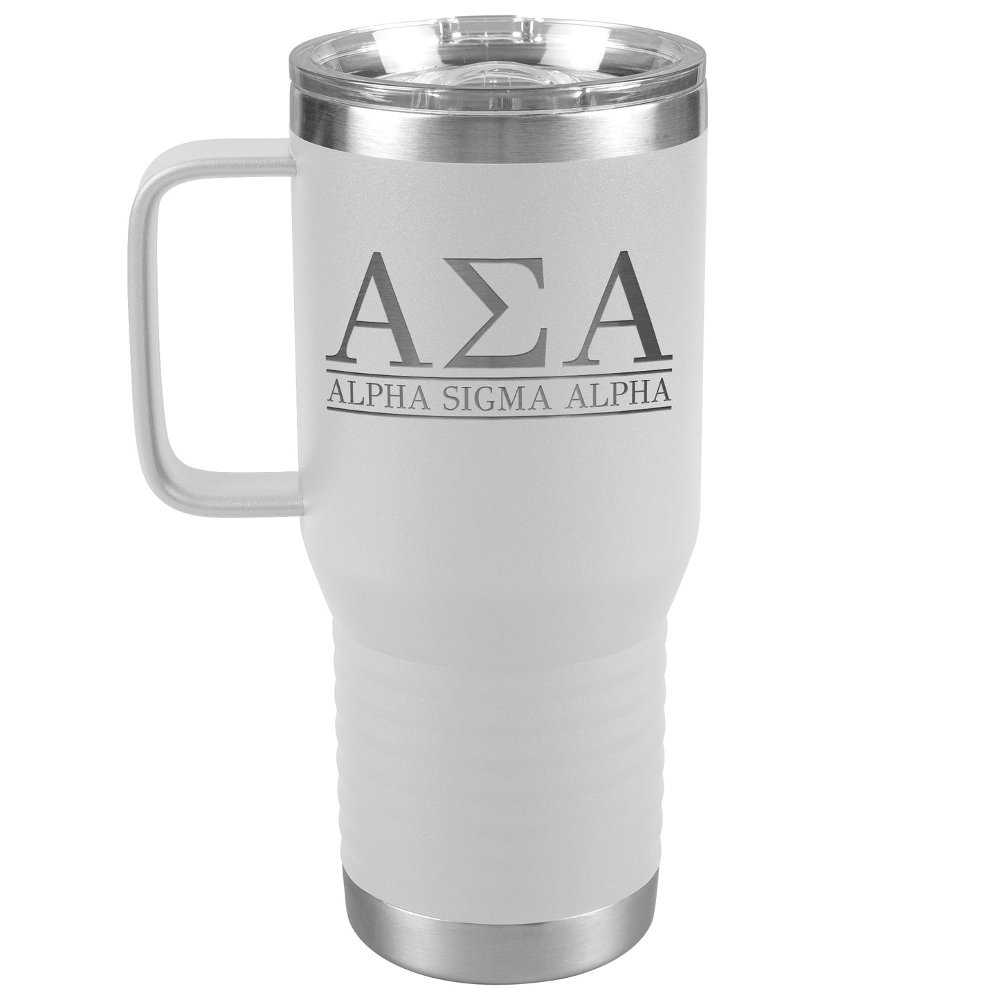 Alpha Sigma Alpha Sorority, Greek Letters, 20oz Travel Tumbler