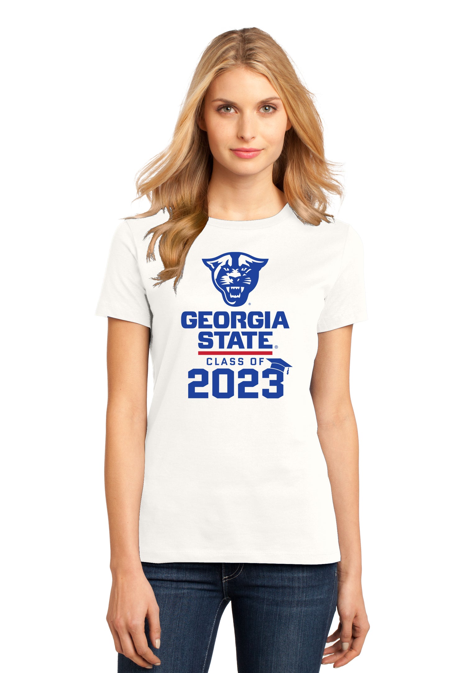 Class Of 2023 Panthers Georgia State Women’s Tee- White