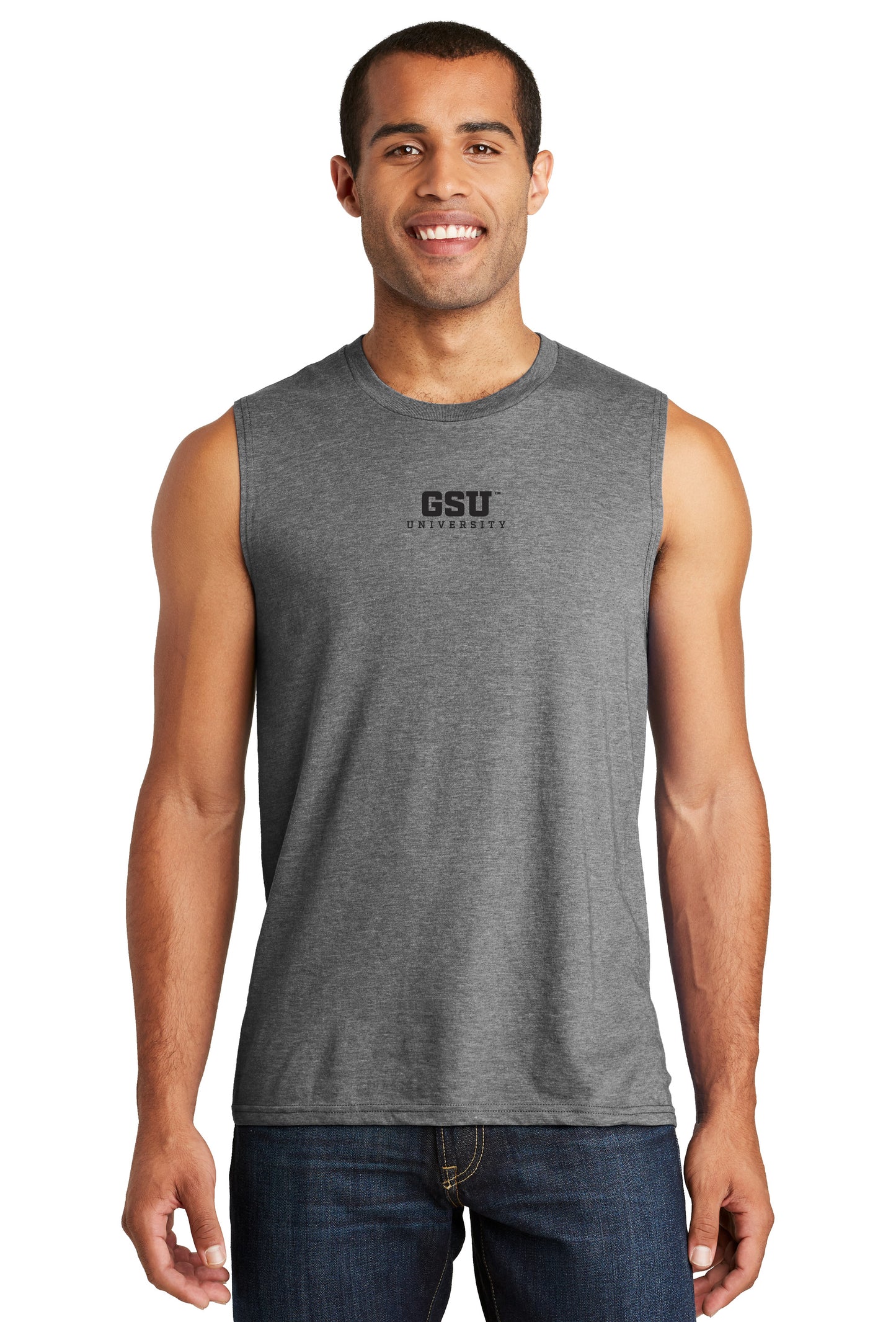 GSU University Muscle Tank- Grey Frost