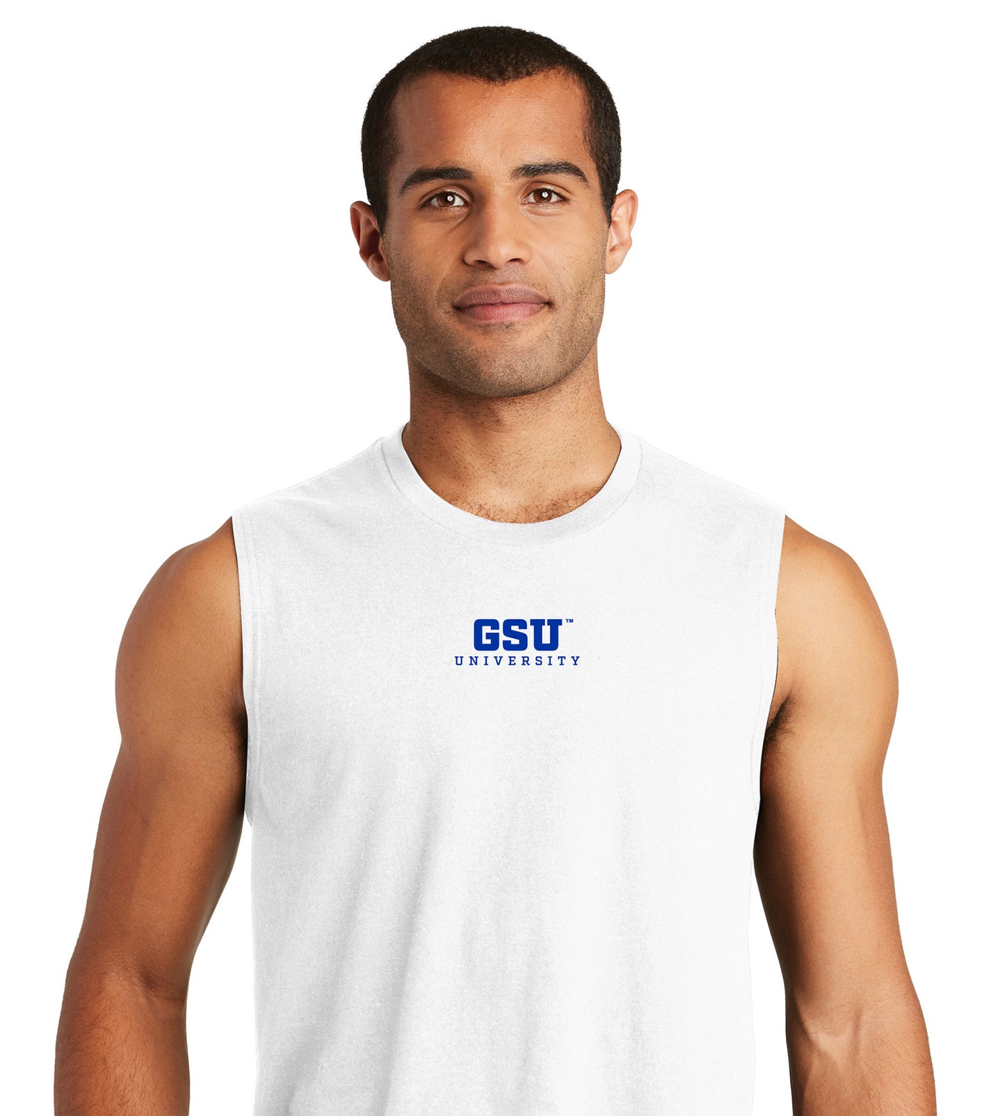 GSU University Muscle Tank- White