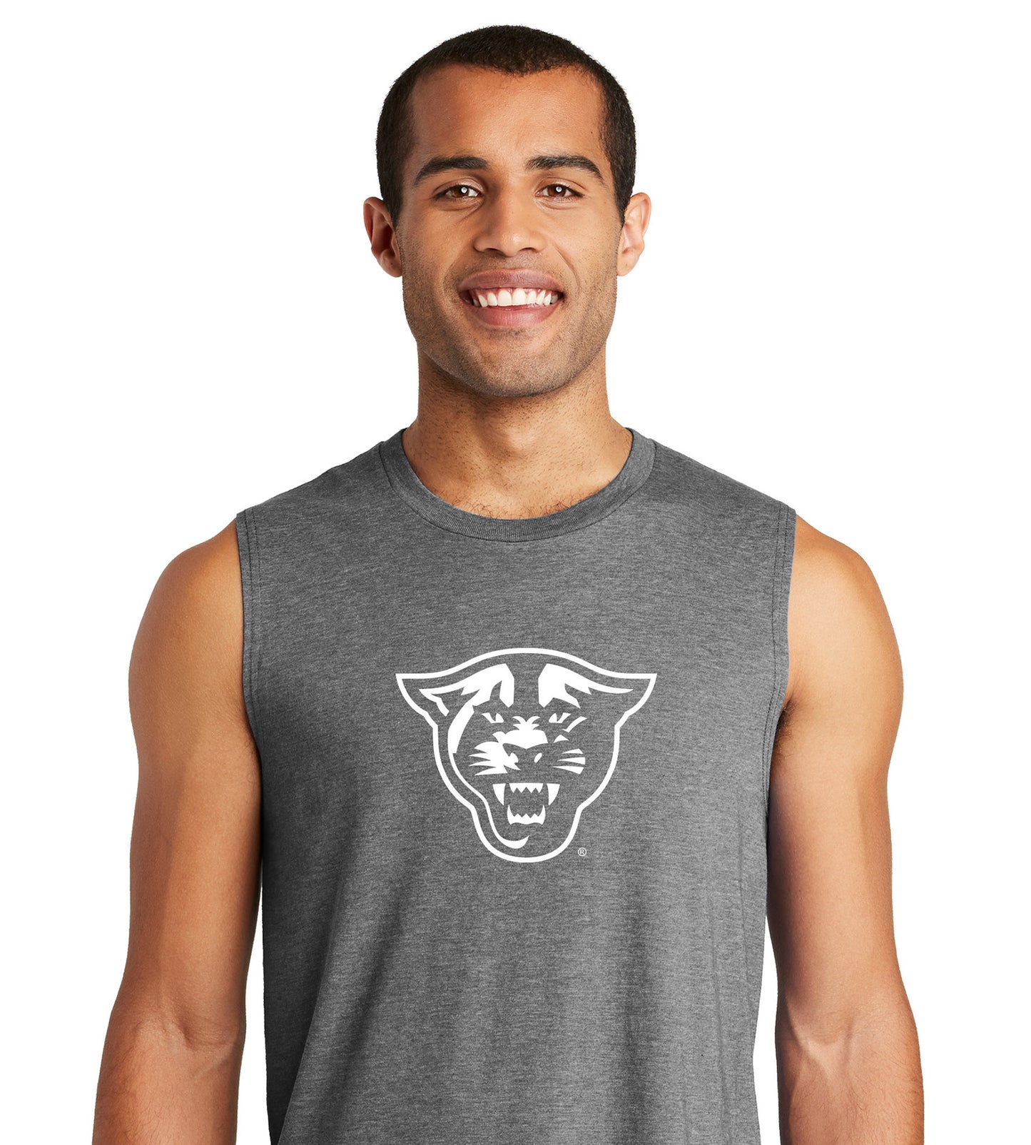 Panthers Muscle Tank-Grey Frost