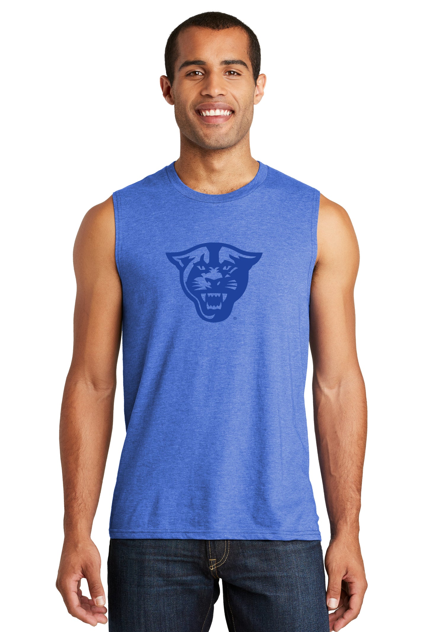 Panthers Muscle Tank-Royal Frost
