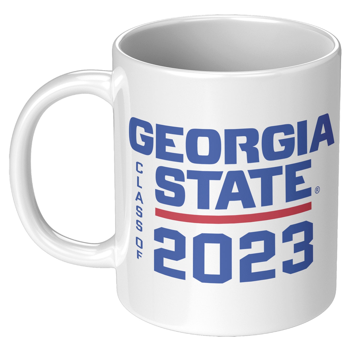 Georgia State, Class of 2023, White Mug- 11oz