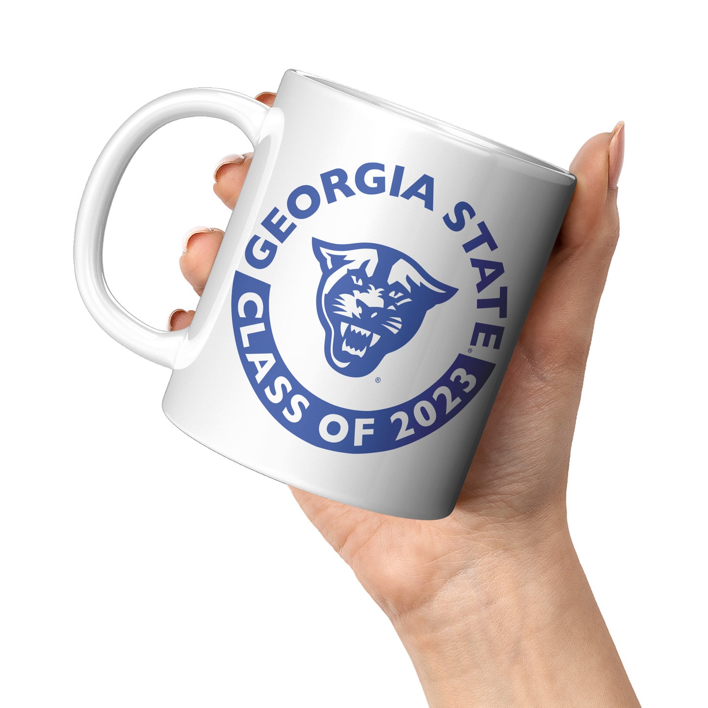 Georgia State, Panthers, Class Of 2023, White Mug - 11oz