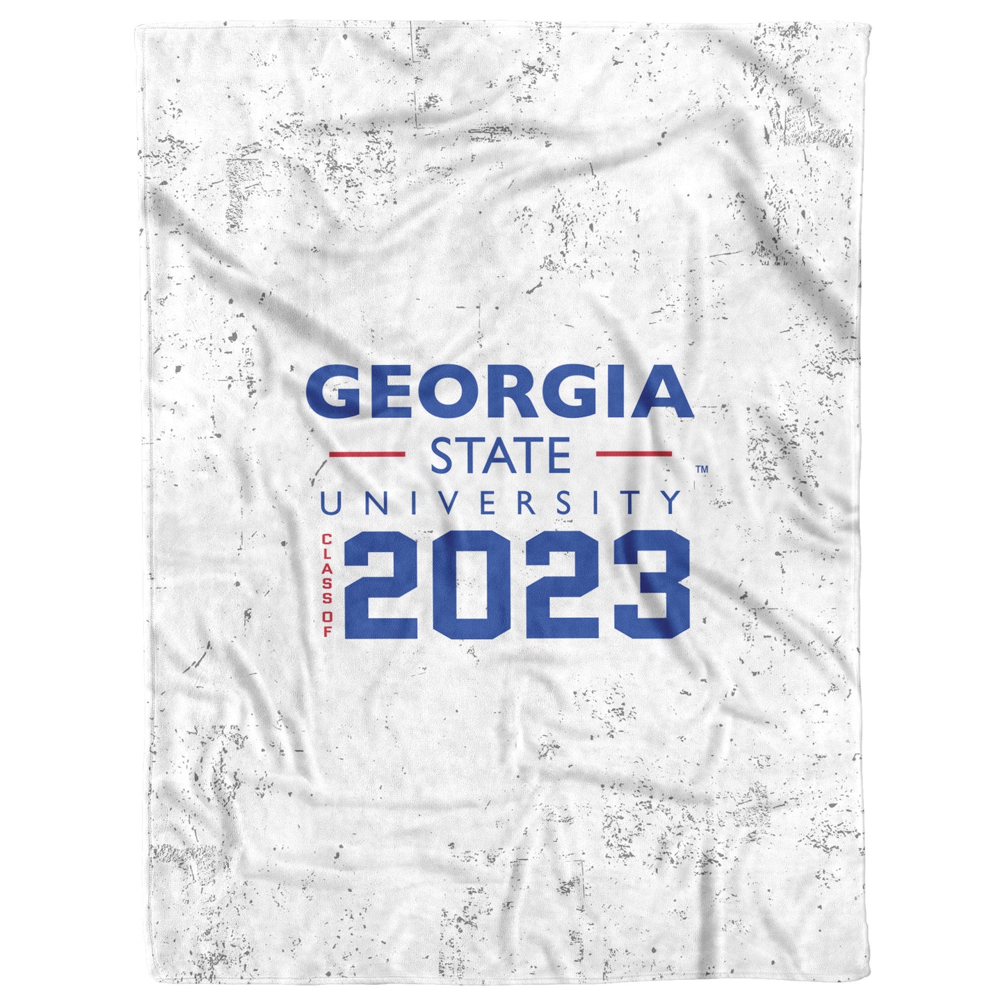 Georgia State University, Class Of 2023, White, Fleece Blanket