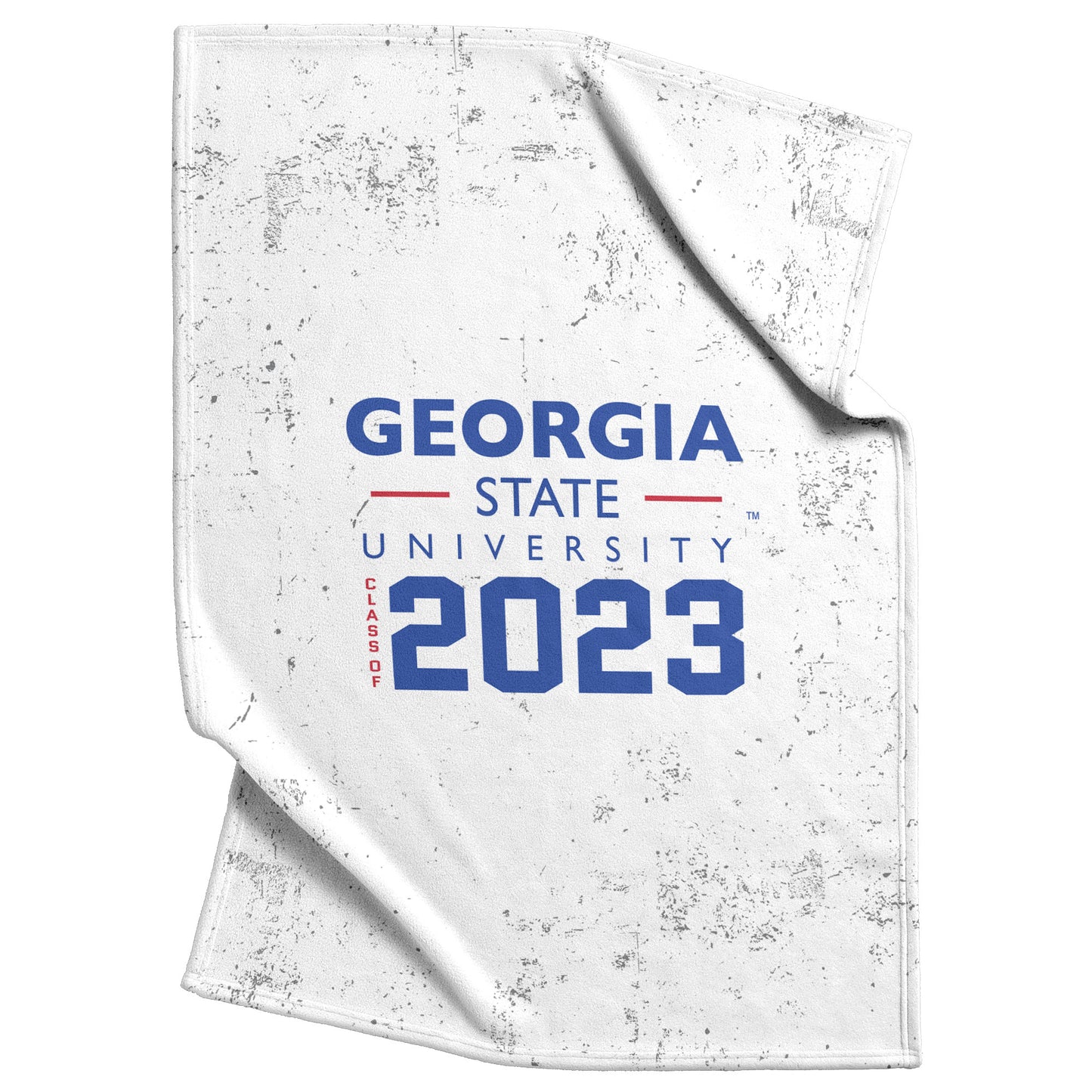 Georgia State University, Class Of 2023, White, Fleece Blanket