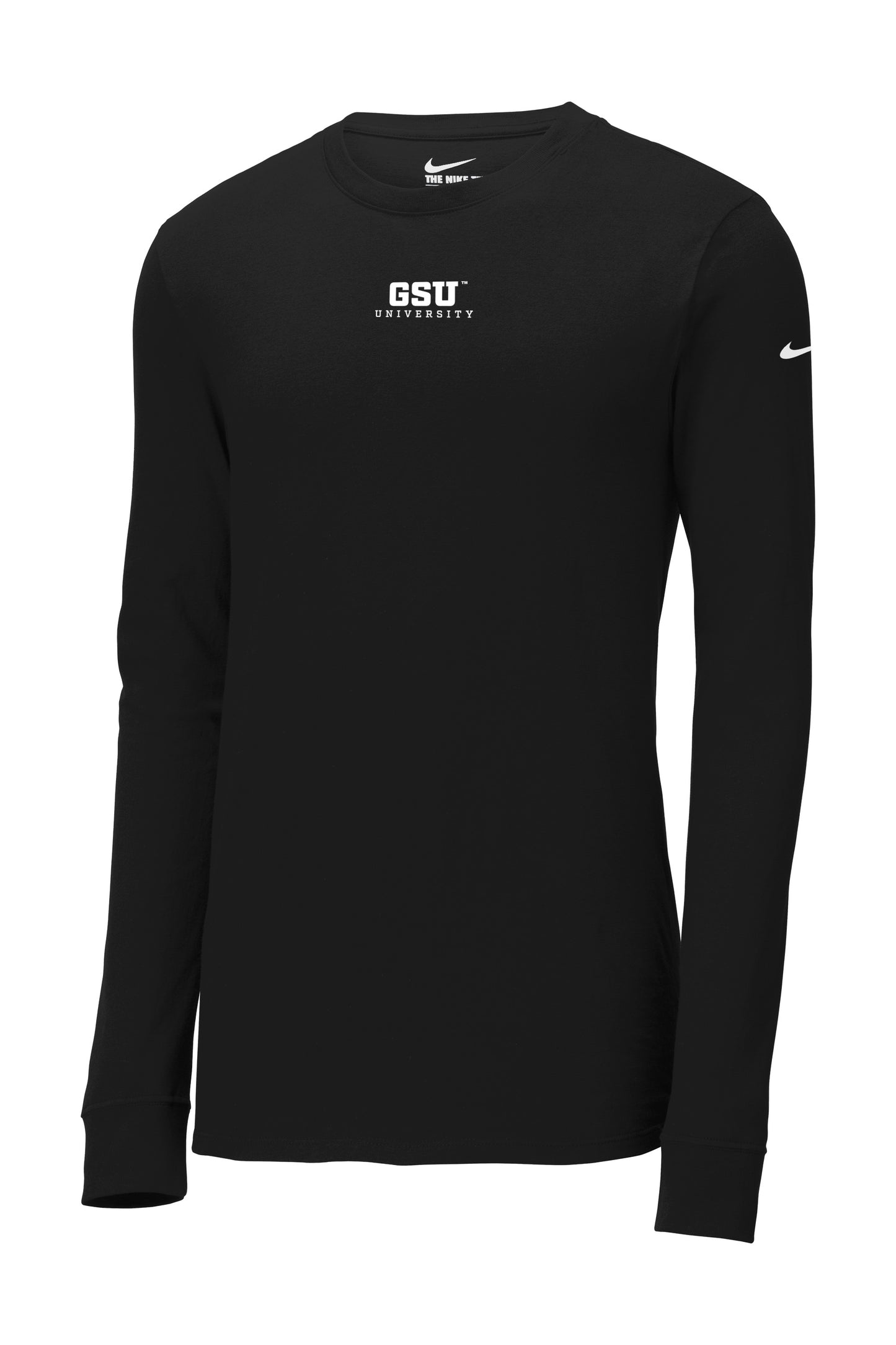 GSU University Nike Dri-FIT Cotton/Poly Long Sleeve Tee-Black