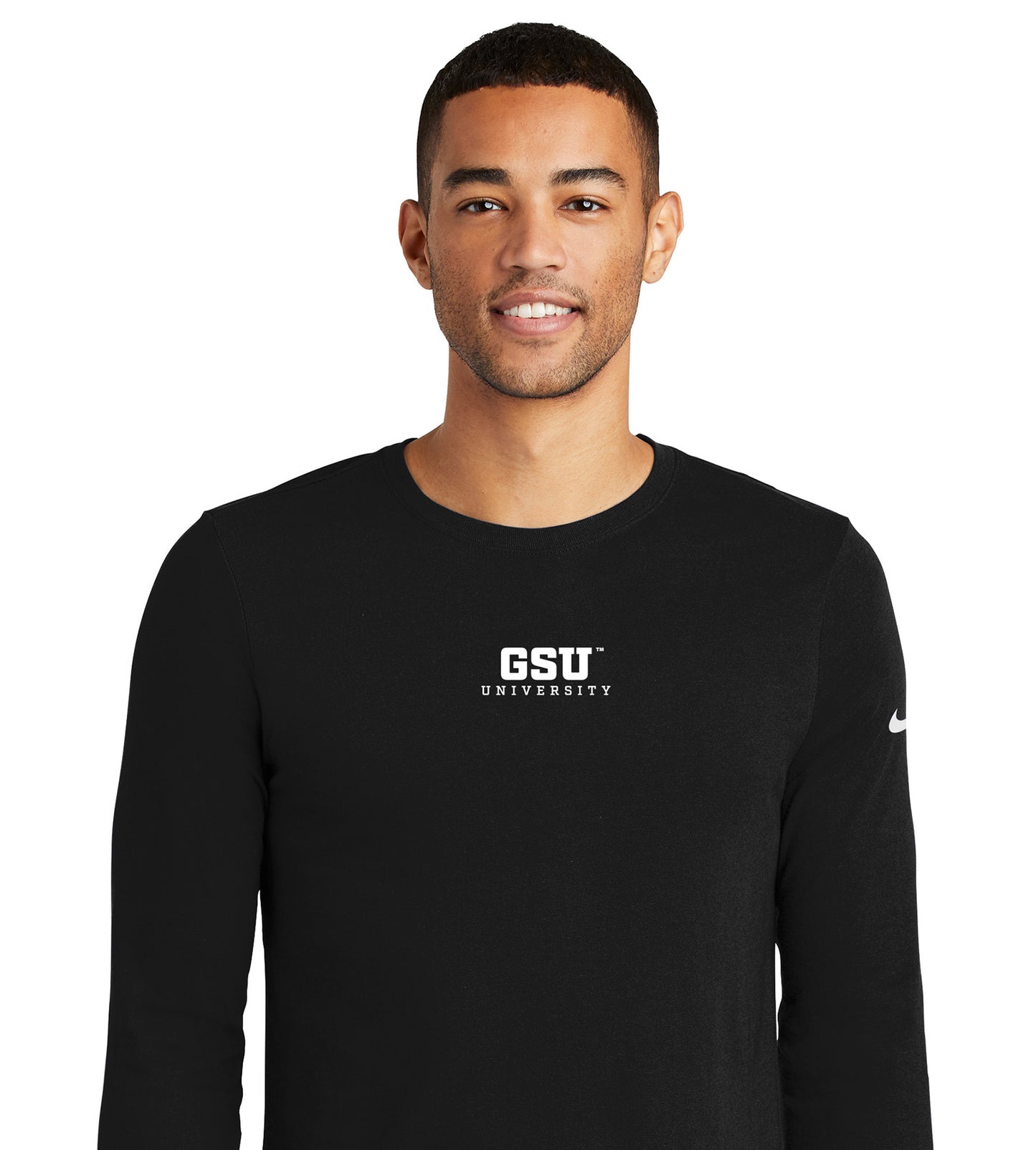 GSU University Nike Dri-FIT Cotton/Poly Long Sleeve Tee-Black