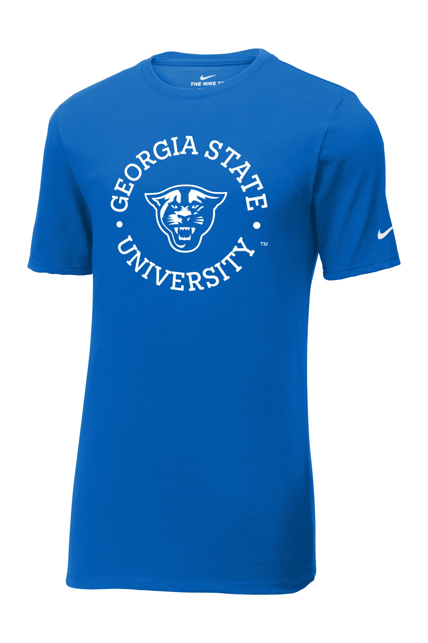 Georgia State Nike Dri-FIT Cotton/Poly Tee- Royal