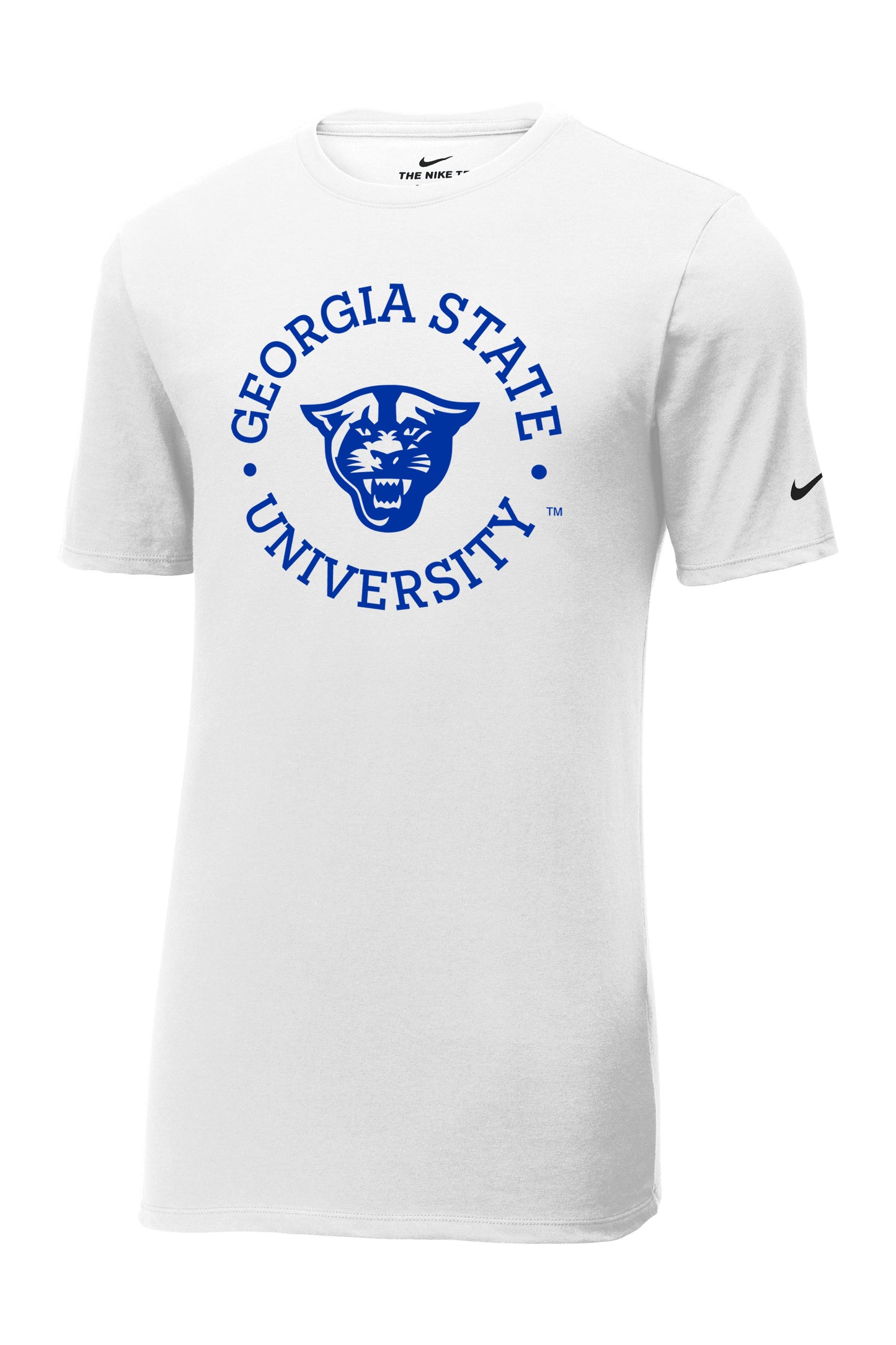 Georgia State Nike Dri-FIT Cotton/Poly Tee- White