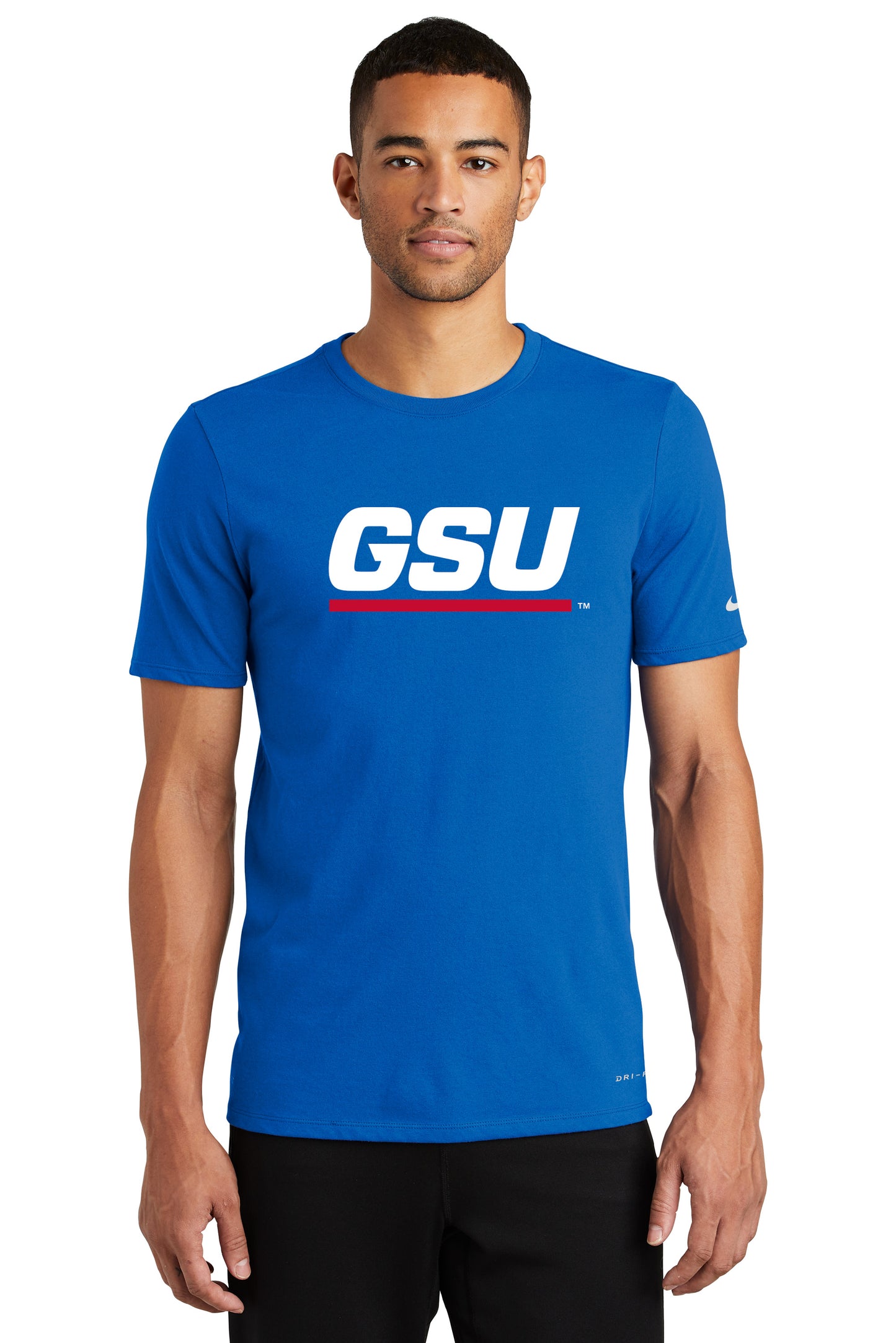 GSU Nike Dri-FIT Cotton/Poly Tee-Game Royal