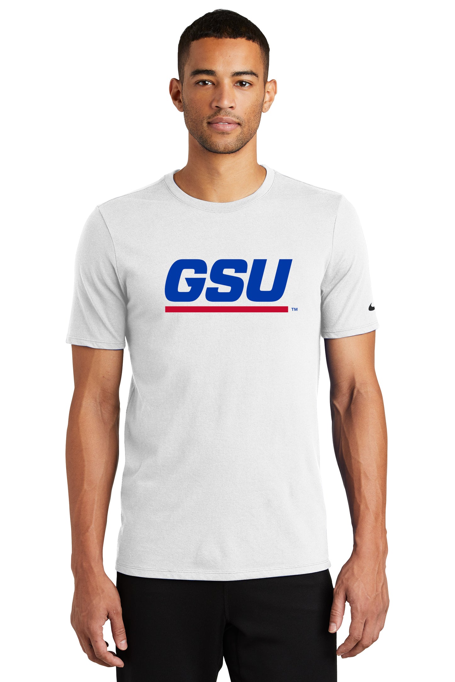 GSU Nike Dri-FIT Cotton/Poly Tee- White