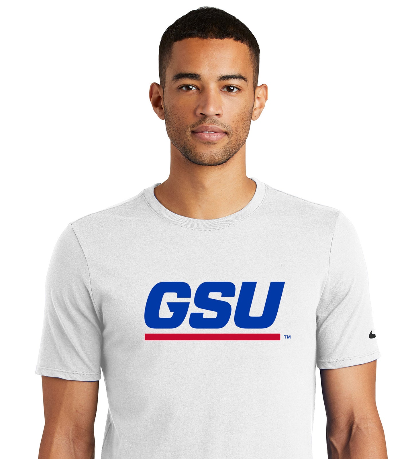 GSU Nike Dri-FIT Cotton/Poly Tee- White