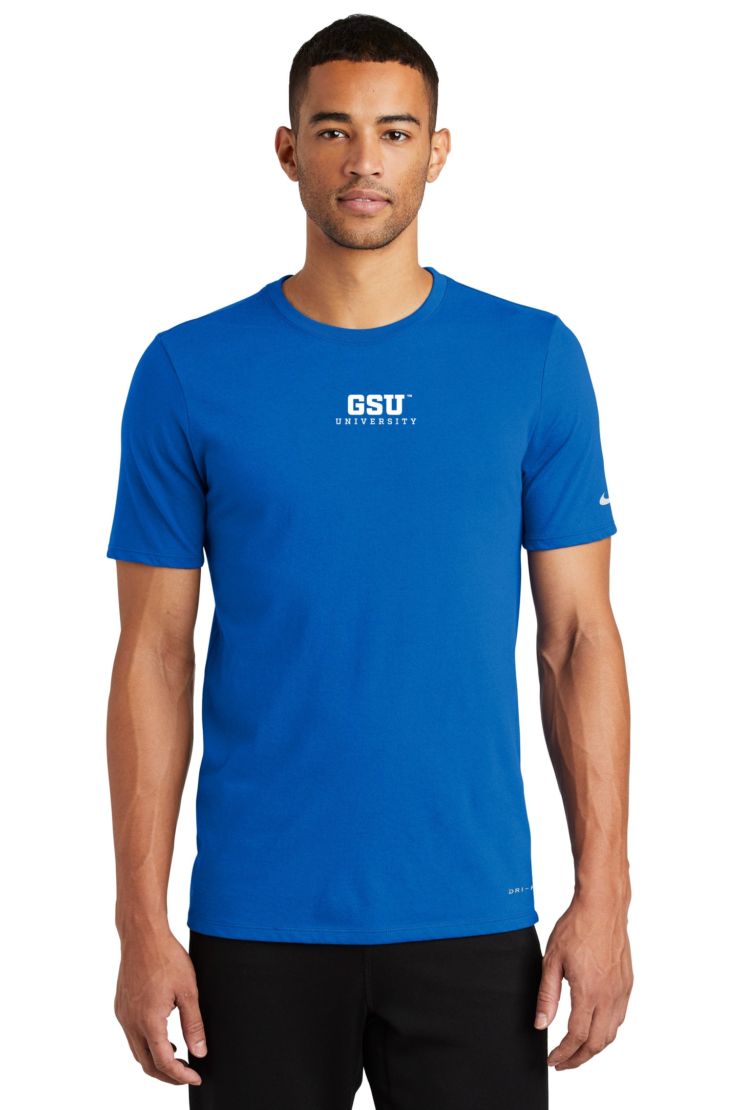GSU University Nike Dri-FIT Cotton/Poly Tee- Game Royal