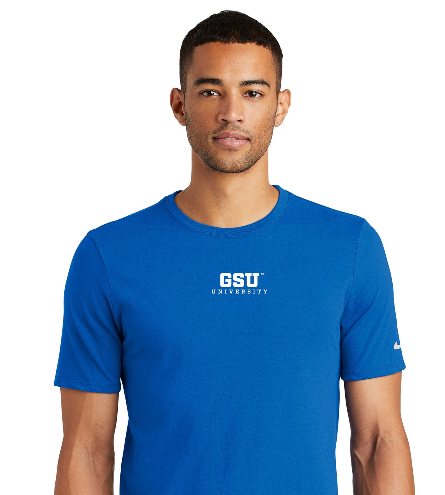 GSU University Nike Dri-FIT Cotton/Poly Tee- Game Royal