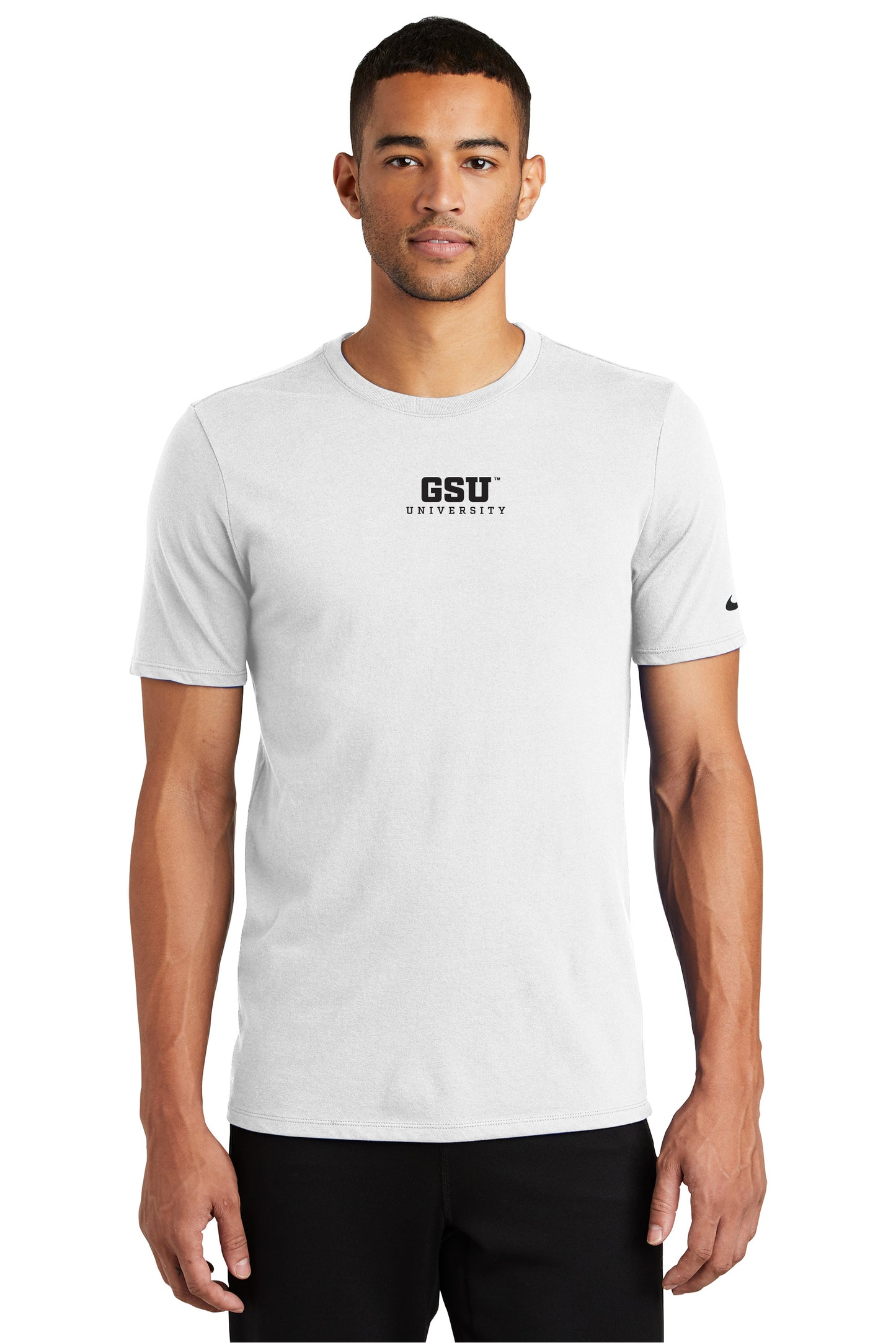 GSU University Nike Dri-FIT Cotton/Poly Tee- White