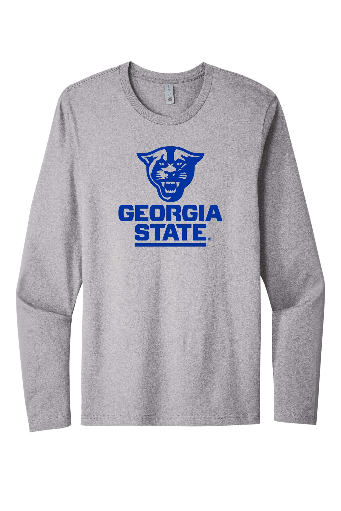 Georgia State Panthers Men's Cotton Long-Sleeve Crew-Heather Gray