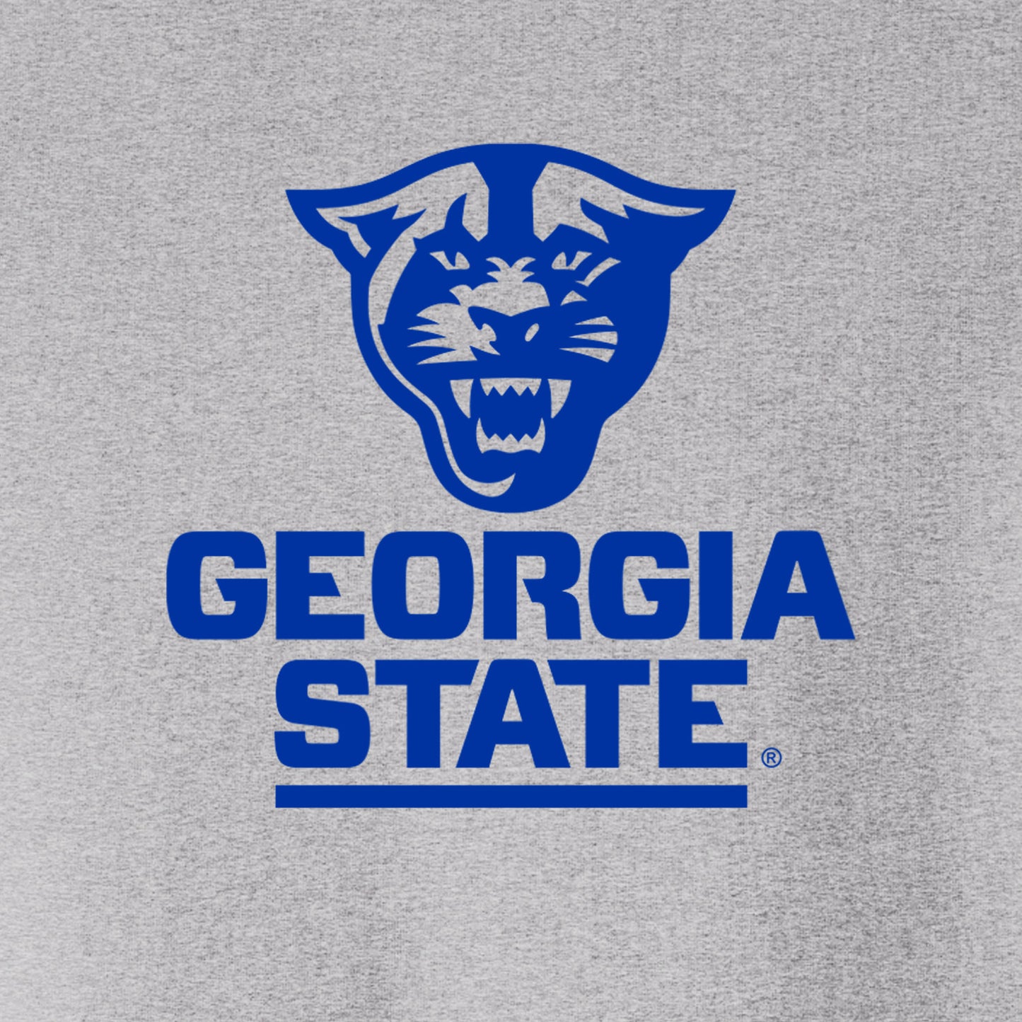 Georgia State Panthers Men's Cotton Long-Sleeve Crew-Heather Gray