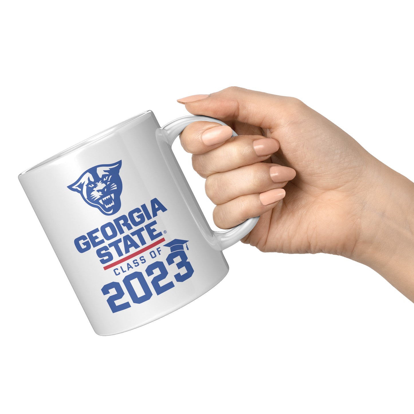 Panthers, Georgia State, Class OF 2023, White Mug-11oz
