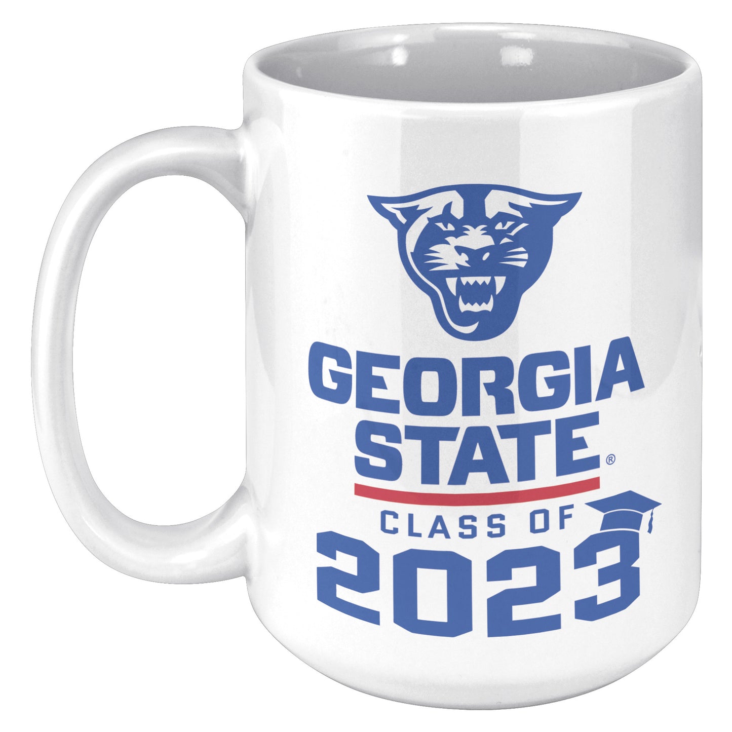 Panthers, Georgia State, Class OF 2023, White Mug-15oz