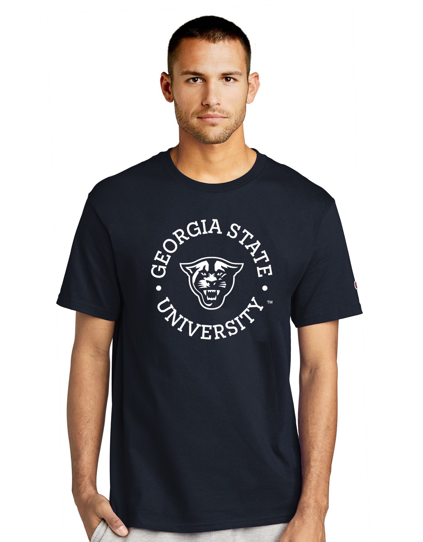 Georgia State University, Panthers, Champion Jersey Tee- Navy