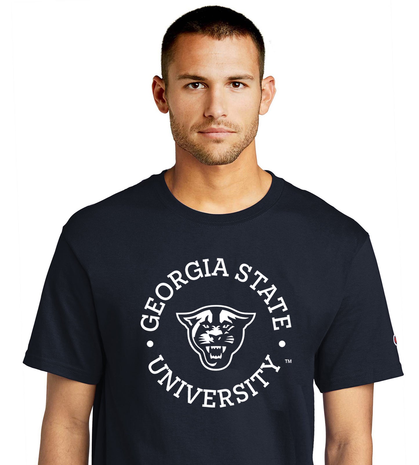 Georgia State University, Panthers, Champion Jersey Tee- Navy