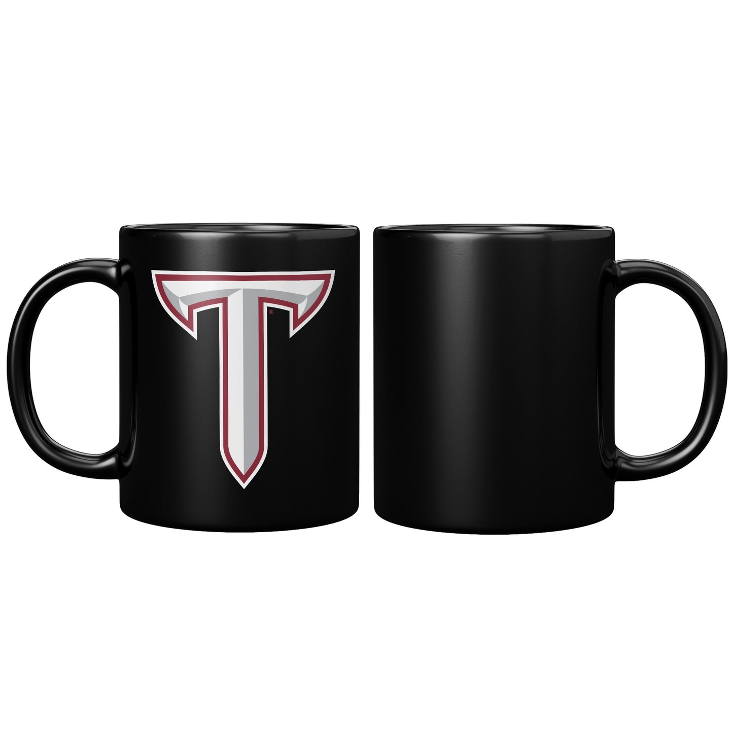 Troy University, Troy Logo, 11oz Black Mug