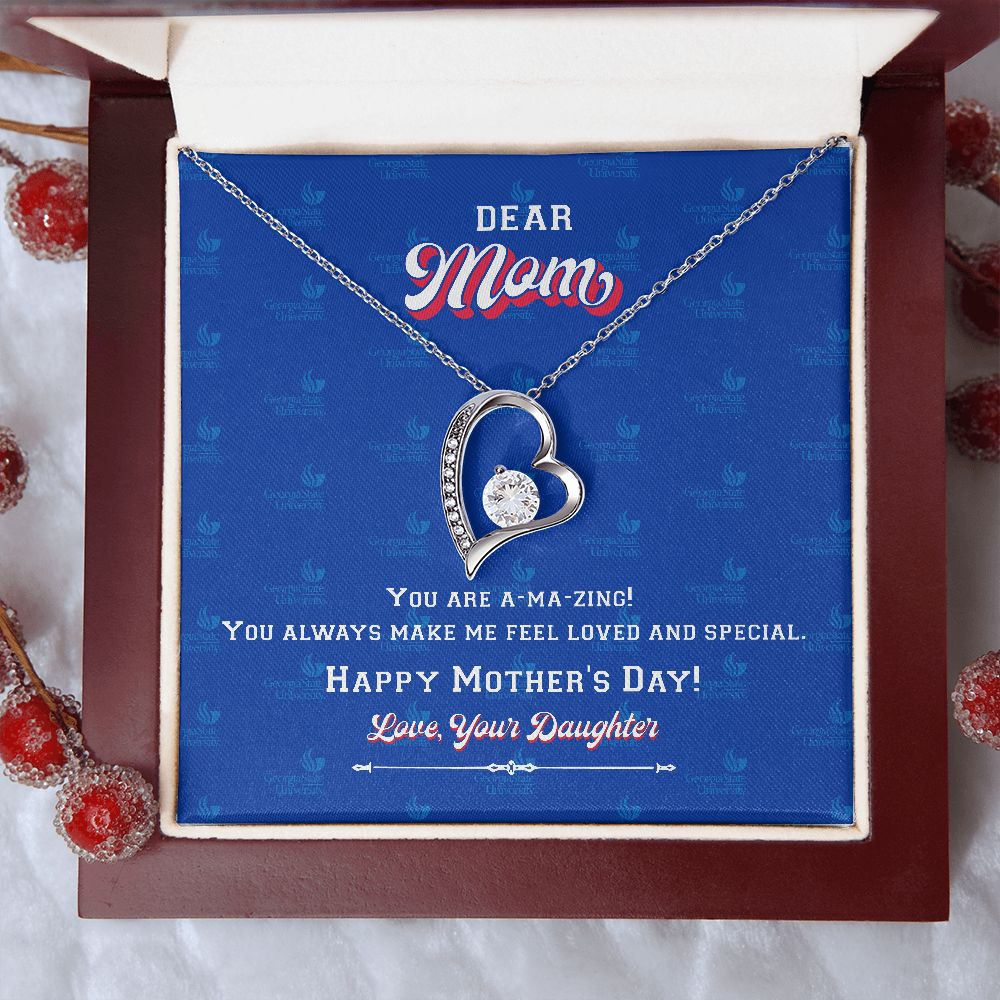 To My Mom, Georgia State University, Forever Love Necklace, From Daughter