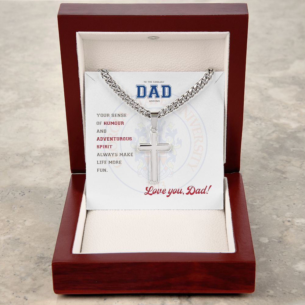 To My Dad, Georgia State University, Cuban Chain with Artisan Cross