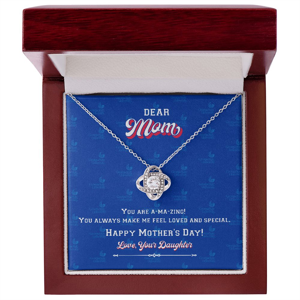 To My Mom, Georgia State University, Love Knot Necklace, From Daughter