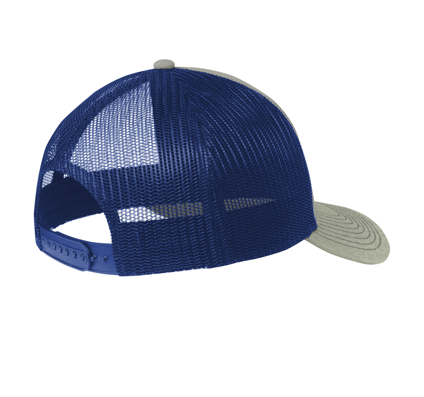 Georgia State Snapback Trucker Cap-HeatherGrey-PatriotBlue