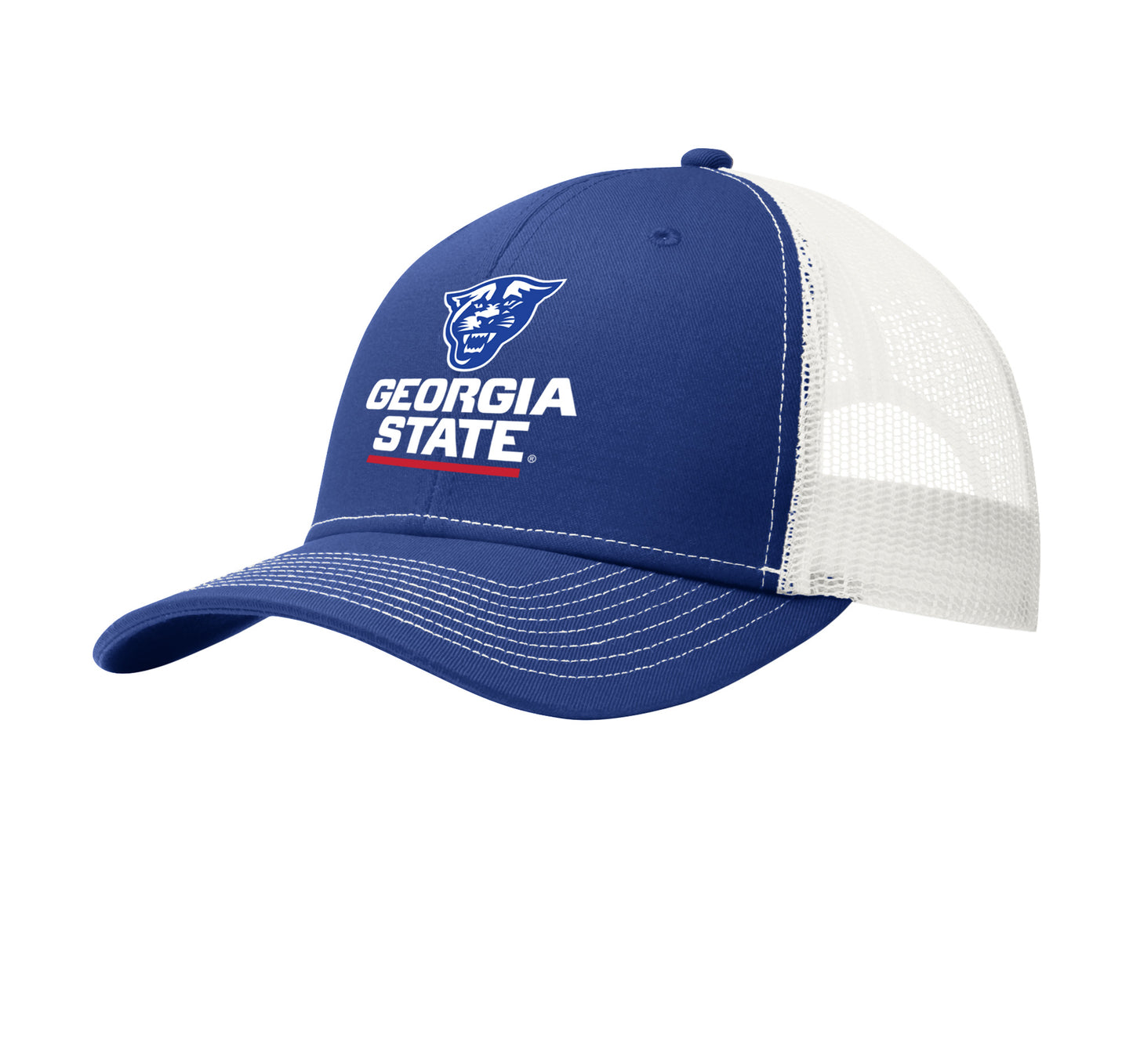 Georgia State Snapback Trucker Cap-PatriotBlue