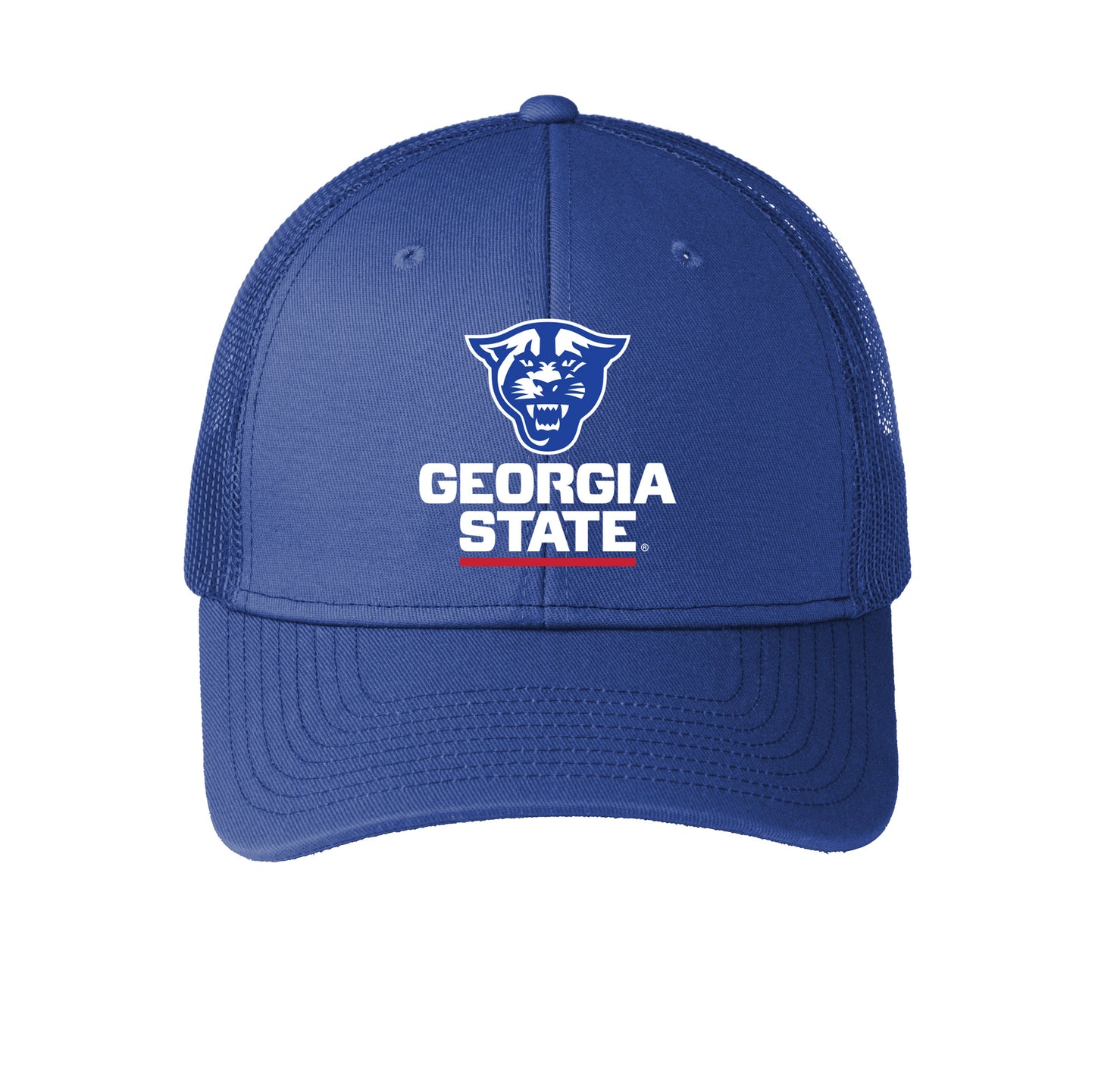 Georgia State Snapback Trucker Cap-PatriotBlue